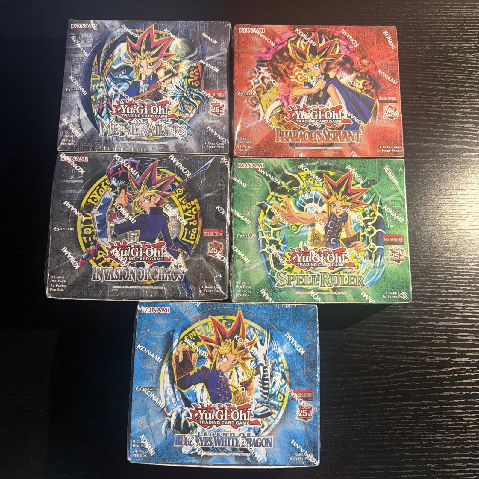 Yu-Gi-Oh 25th Anniversary Booster Box Lot — 5 Factory Sealed Classic Sets Yu-Gi-Oh 25th Anniversary Booster Box Lot — 5 Factory Sealed Classic Sets