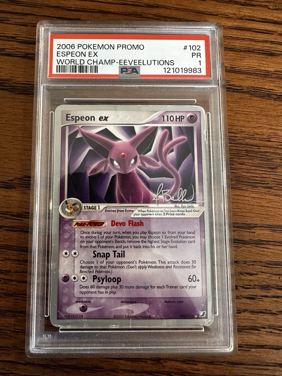 Pokemon 2006 Promo Espeon EX World Championships Eeveelutions #102/115 PSA 1 Pokemon 2006 Promo Espeon EX World Championships Eeveelutions #102/115 PSA 1