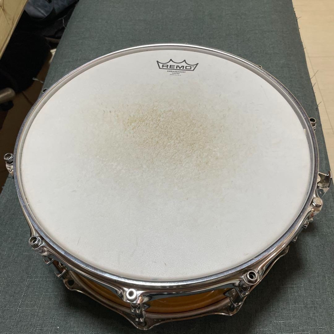 TAMA Granstar Custom Snare Drum 14x6.5 Amber Finish Vintage HTF USED F/S