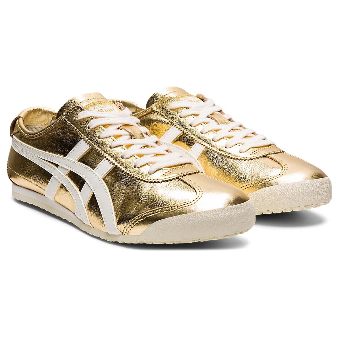 New Authentic Onitsuka Tiger MEXICO 66 THL7C2-9401 GOLD WHITE 1183B566-201 New Authentic Onitsuka Tiger MEXICO 66 THL7C2-9401 GOLD WHITE 1183B566-201