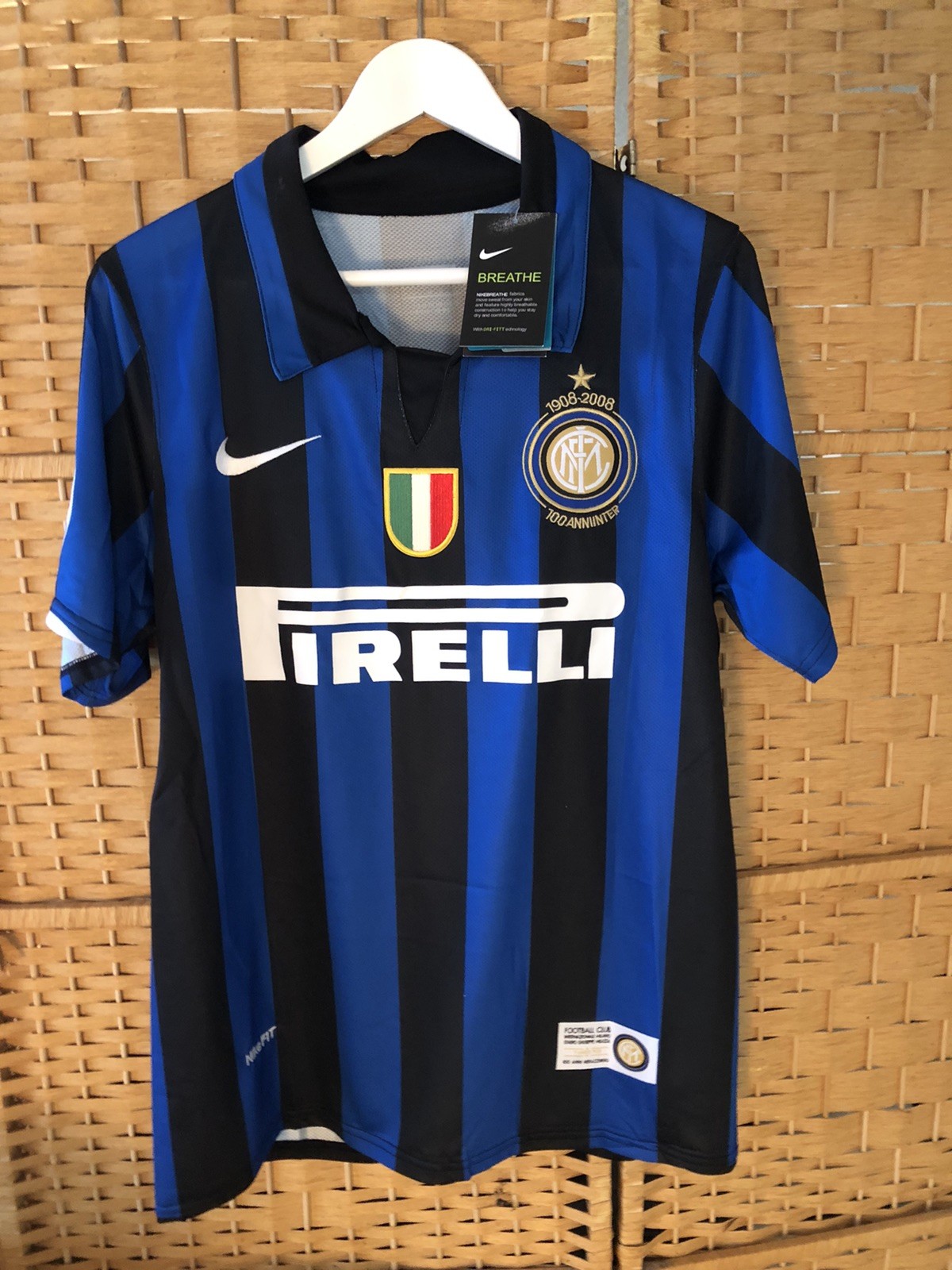 Ibrahimovic 8 M INTER 100th Aniversary Football Retro Jersey Size M Ibrahimovic 8 M INTER 100th Aniversary Football Retro Jersey Size M