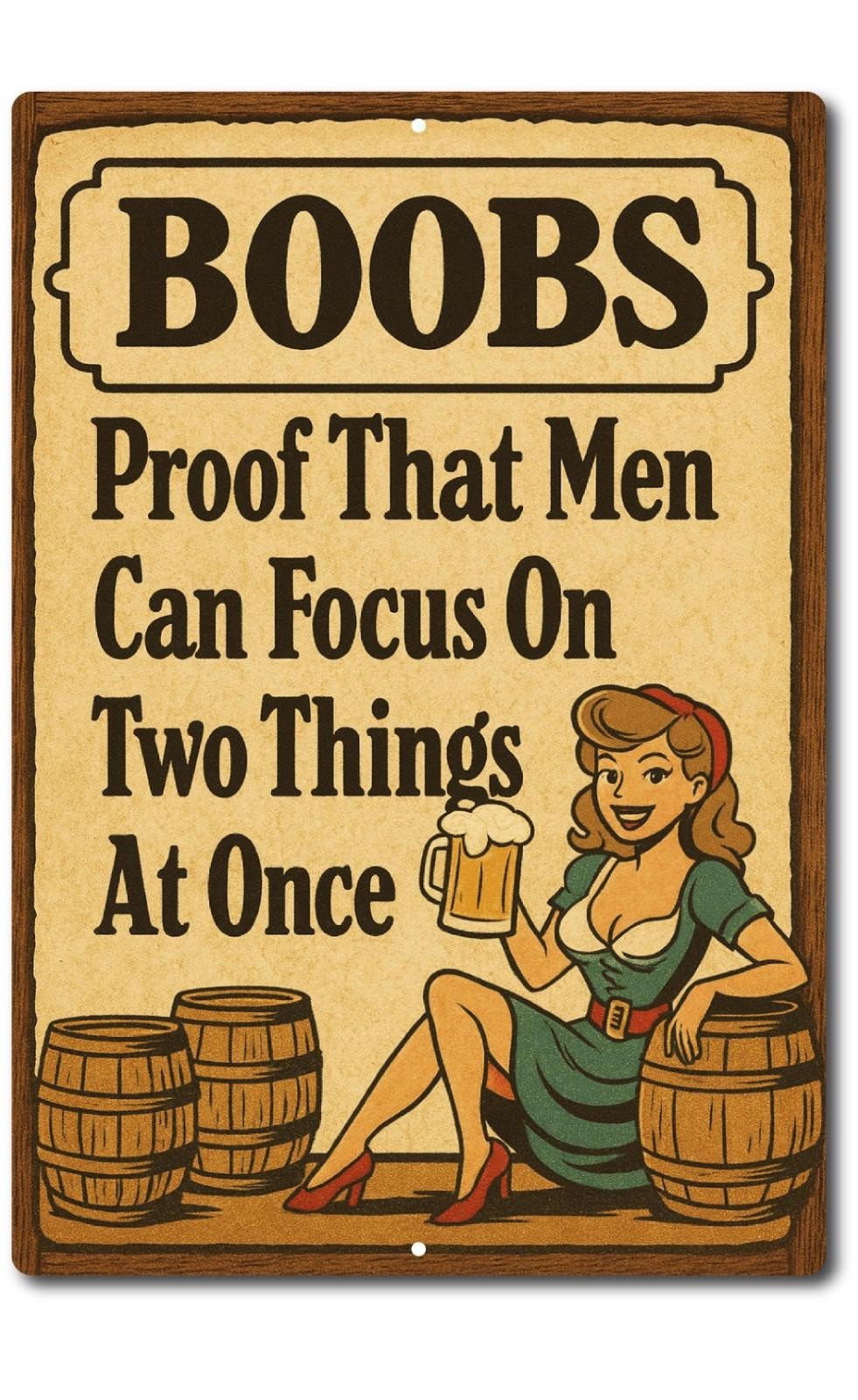 Funny Beer Tin Sign BanginPrints Retro Pin-Up Man Cave Wall Decor Metal Funny Beer Tin Sign BanginPrints Retro Pin-Up Man Cave Wall Decor Metal