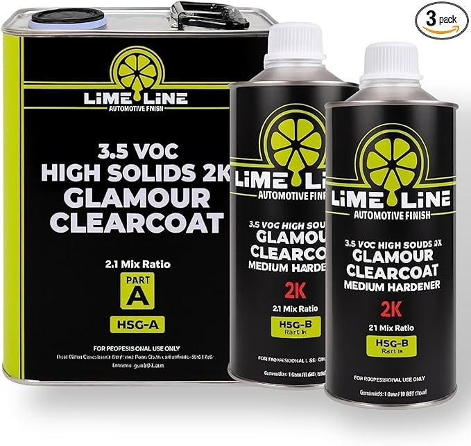 LiME LiNE 2K High Solids Gloss Clearcoat Kit - 2:1 Mix Ratio - 1.5 Gallon Kit LiME LiNE 2K High Solids Gloss Clearcoat Kit - 2:1 Mix Ratio - 1.5 Gallon Kit