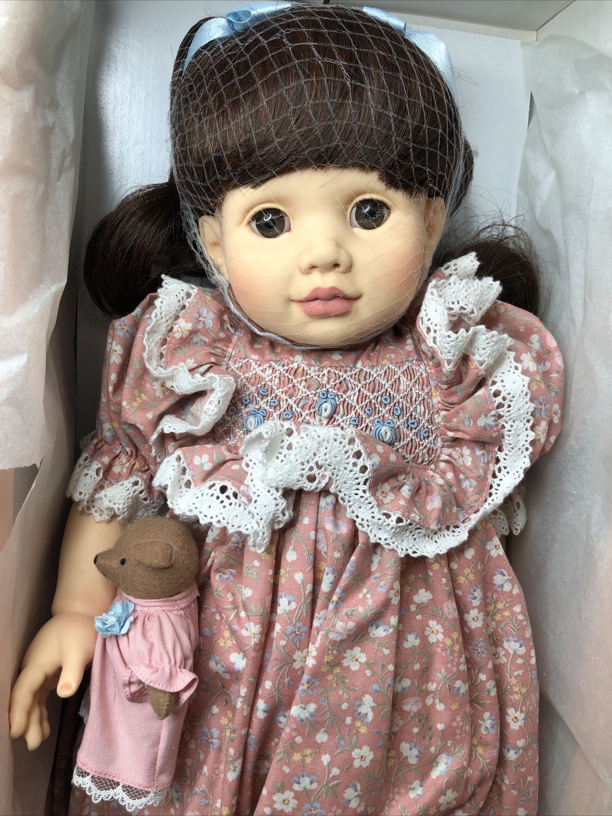 18” Vinyl Applause Dolls By Pauline “Jannel” Brunette Baby Girl Doll NRFB
