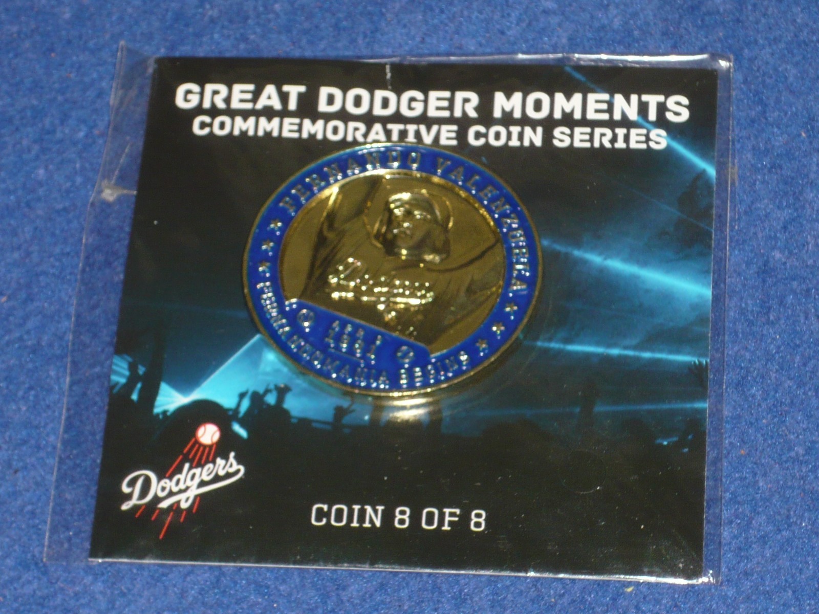 LA Dodgers Fernando Valenzuela Great Dodger Moments Commemorative Coin #8 of 8 LA Dodgers Fernando Valenzuela Great Dodger Moments Commemorative Coin #8 of 8