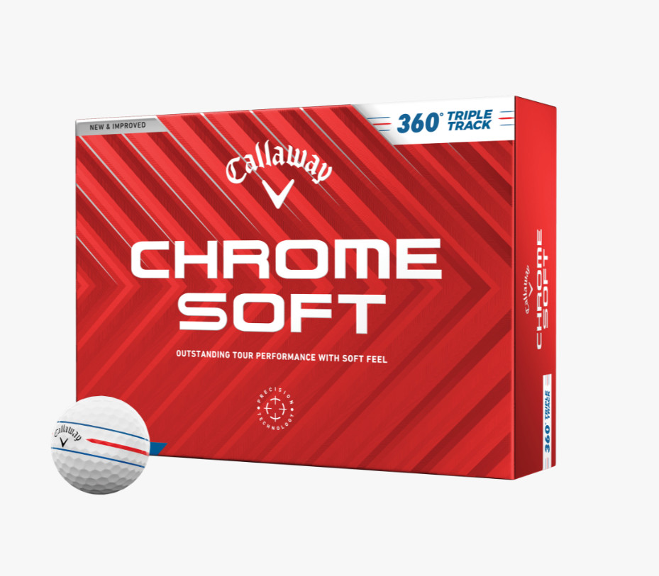 Hot Selling Callaway Golf Chrome Soft 360 Triple Track Golf Balls - White