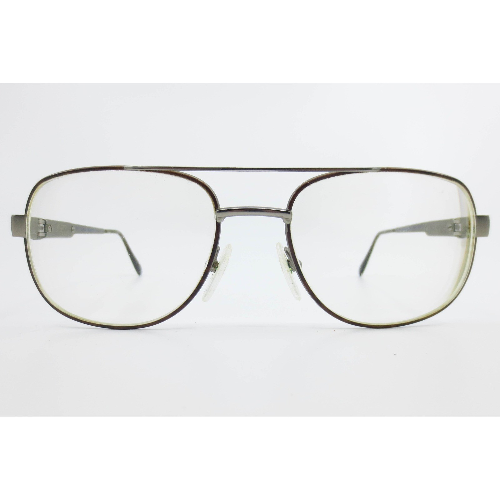 Safilo Elasta 3069 TU7 Aviator Eyeglasses Frames Gunmetal Gray Italy 55-18-140
