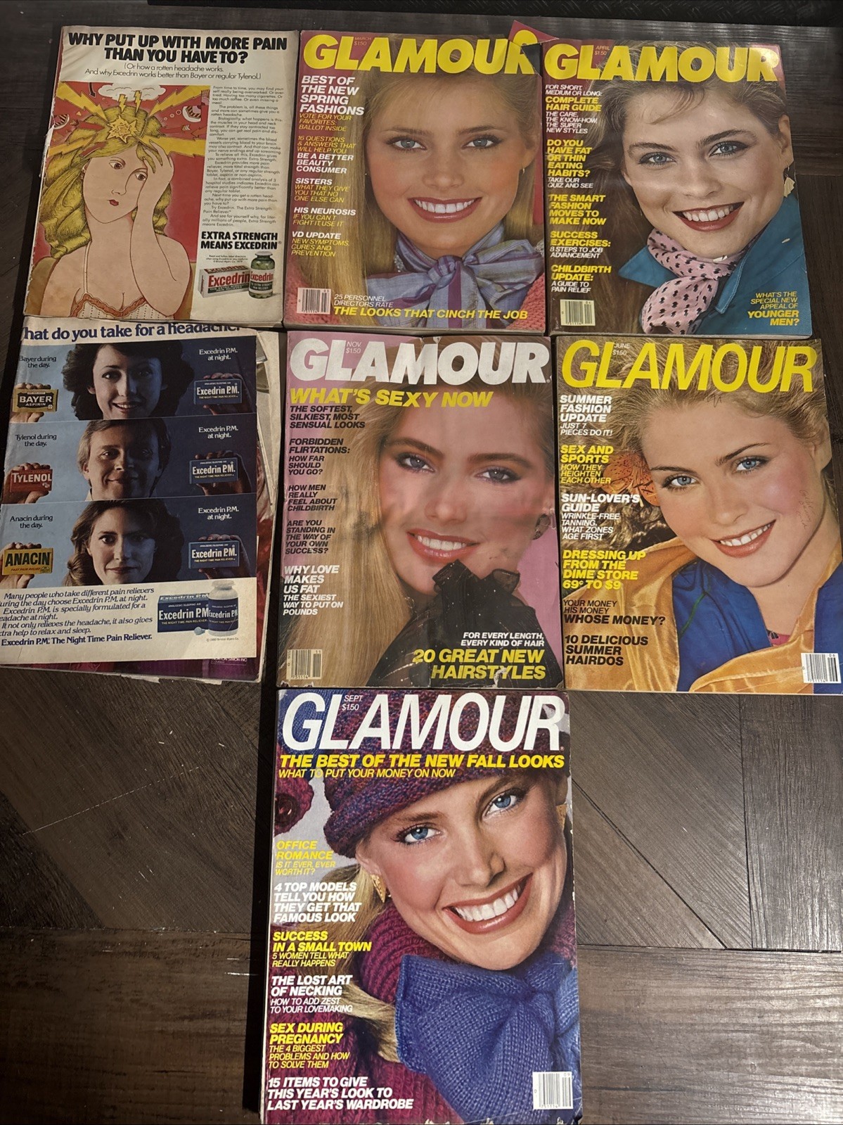 Lot of 7 Vintage Glamour Magazines 1979 & 1980 Lot of 7 Vintage Glamour Magazines 1979 & 1980
