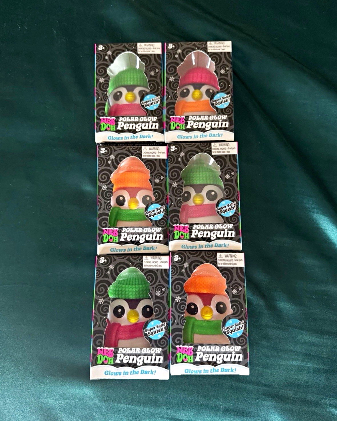 NeeDoh Polar Glow Penguin Glow in the Dark Squish Squeeze Toy Lot of 4 NeeDoh Polar Glow Penguin Glow in the Dark Squish Squeeze Toy Lot of 4