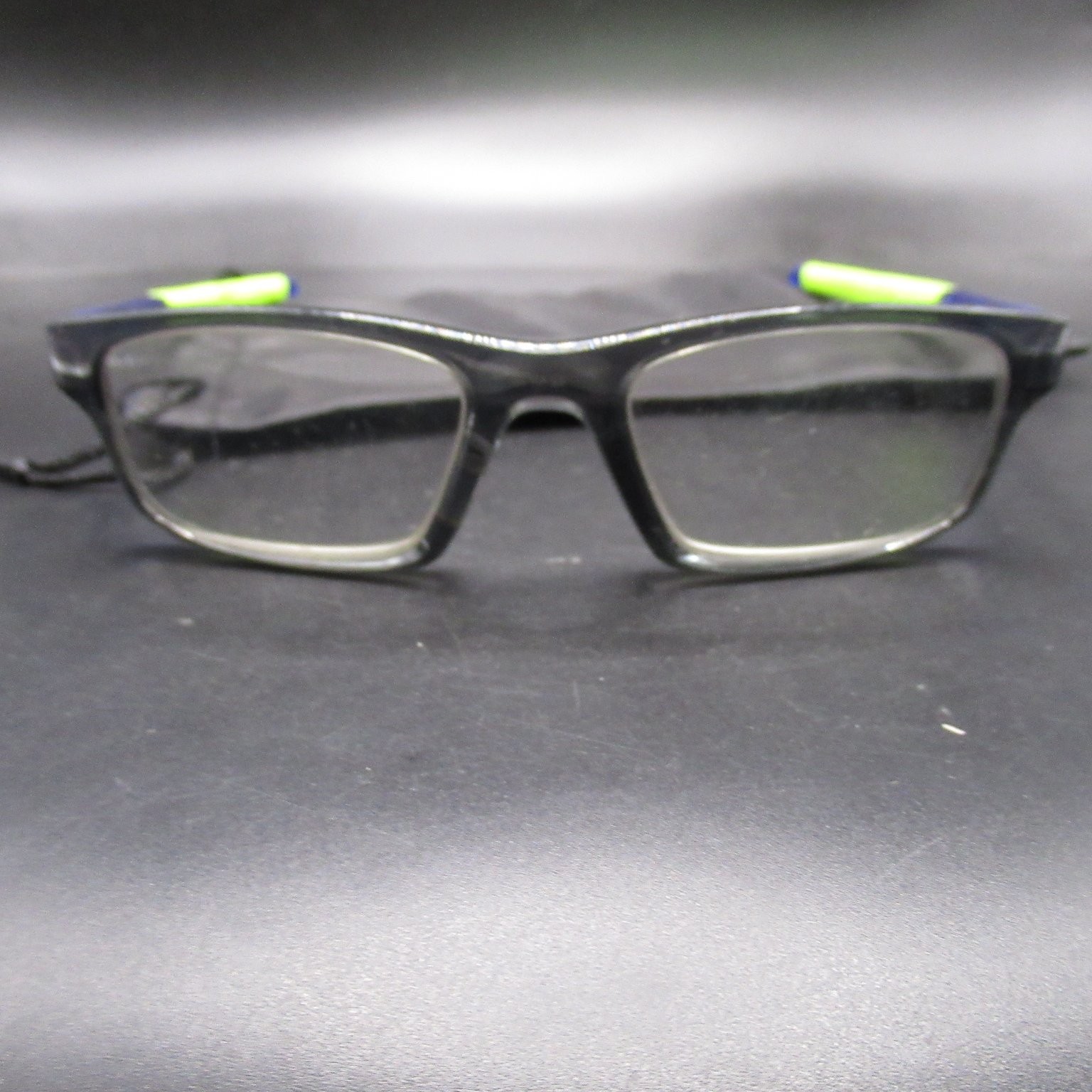 Oakley Crosslink Eyeglass Frames OX8027 Black Blue Neon Green 52-18-135 Oakley Crosslink Eyeglass Frames OX8027 Black Blue Neon Green 52-18-135