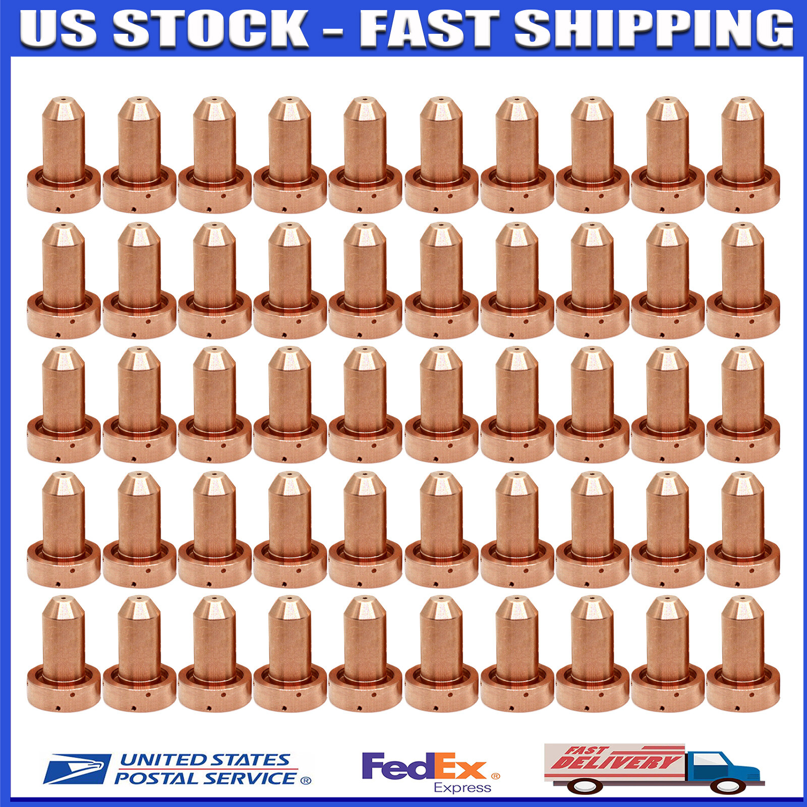 50Pcs Plasma Torch Nozzle Consumables 40A for TD SL60 SL100 9-8208 50Pcs Plasma Torch Nozzle Consumables 40A for TD SL60 SL100 9-8208