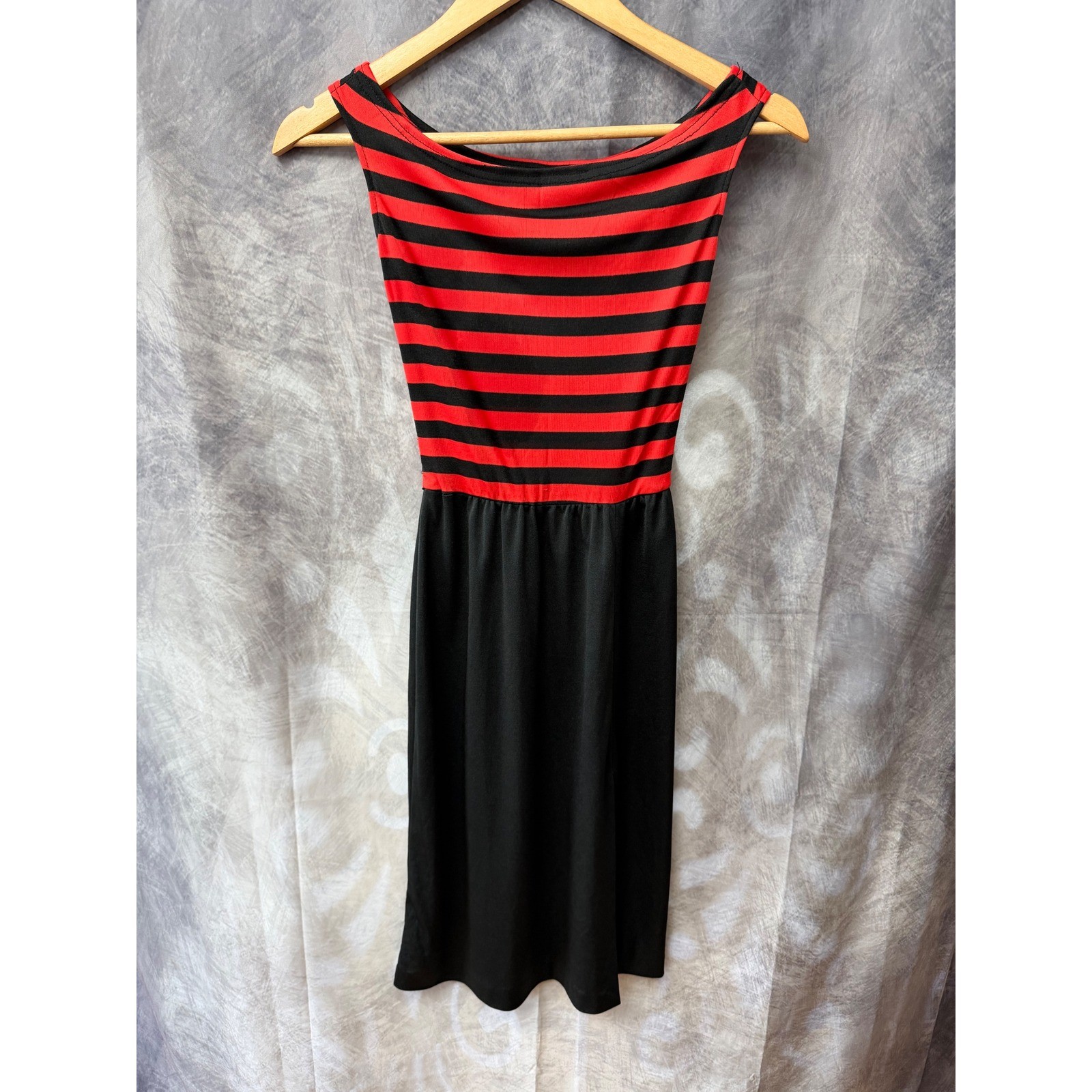 Vintage Climax David Howard Red Black Striped Sleeveless Dress Size 3/4 Retro Vintage Climax David Howard Red Black Striped Sleeveless Dress Size 3/4 Retro