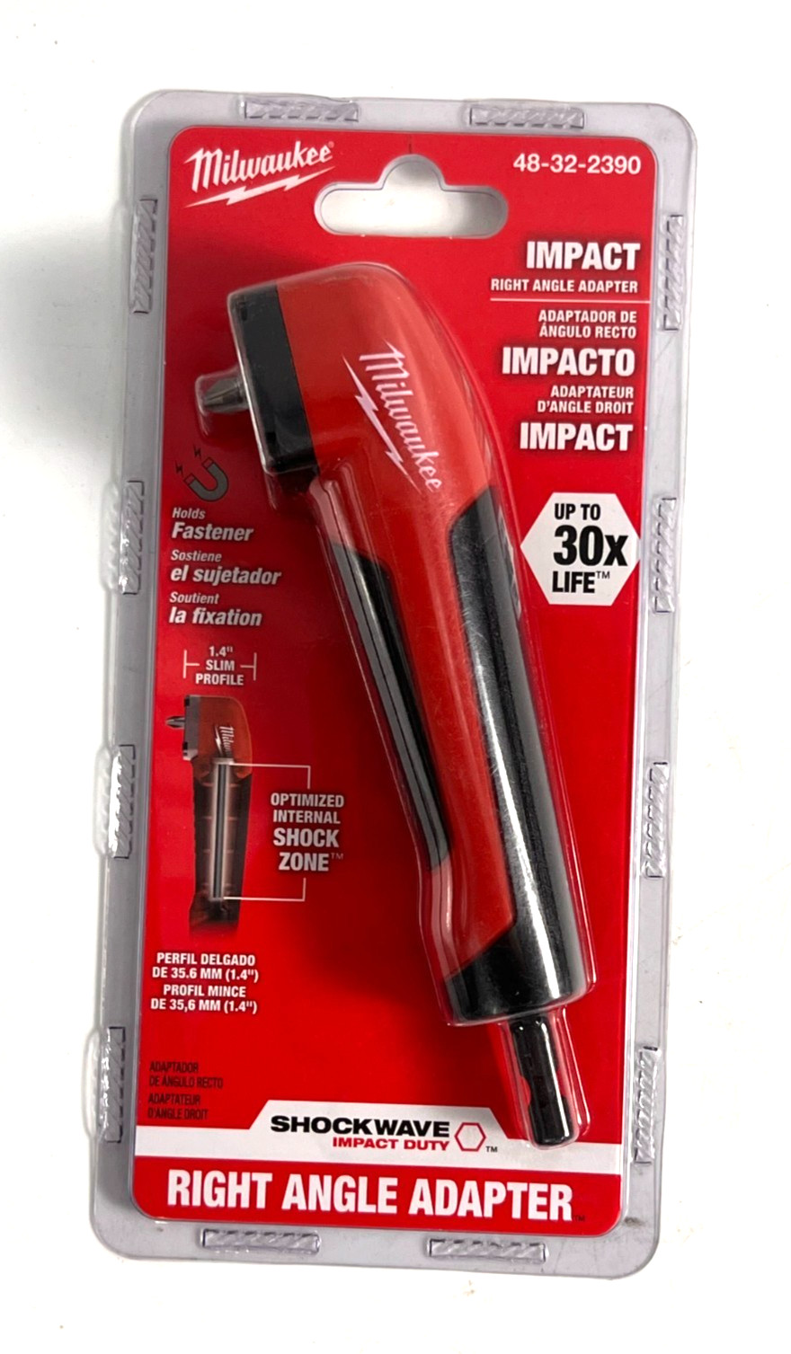 [NEW] (48-32-2390) Milwaukee SHOCKWAVE Impact Duty Impact Right Angle Adapter