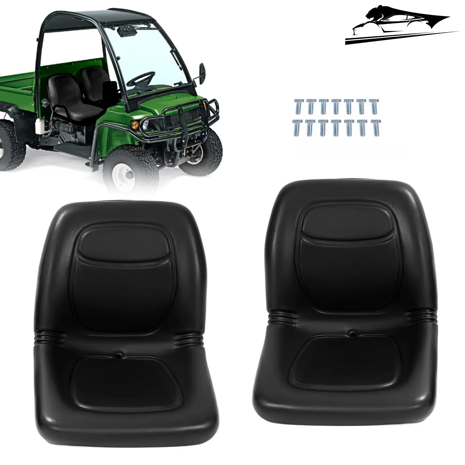 #VG12160 Black Seats For John Deere Gator TX 4X2 HPX 4X4 6X4 TRAIL TH 6X4 550 #VG12160 Black Seats For John Deere Gator TX 4X2 HPX 4X4 6X4 TRAIL TH 6X4 550
