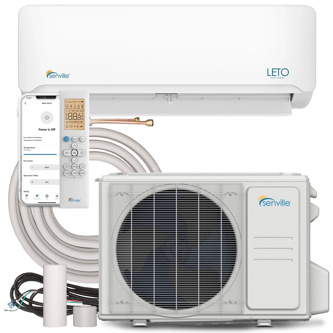 12000 BTU Ductless Mini Split Air Conditioner and Heat Pump 21 SEER 110V