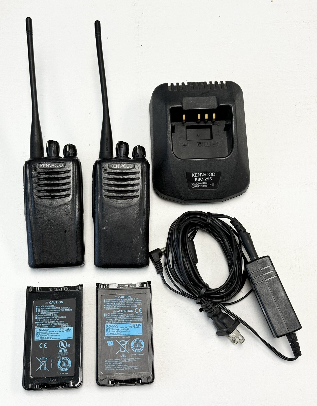 LOT OF 2x READ* Kenwood NX-320-K Two-Way Radio Analog & Digital / 450-520 MHz
