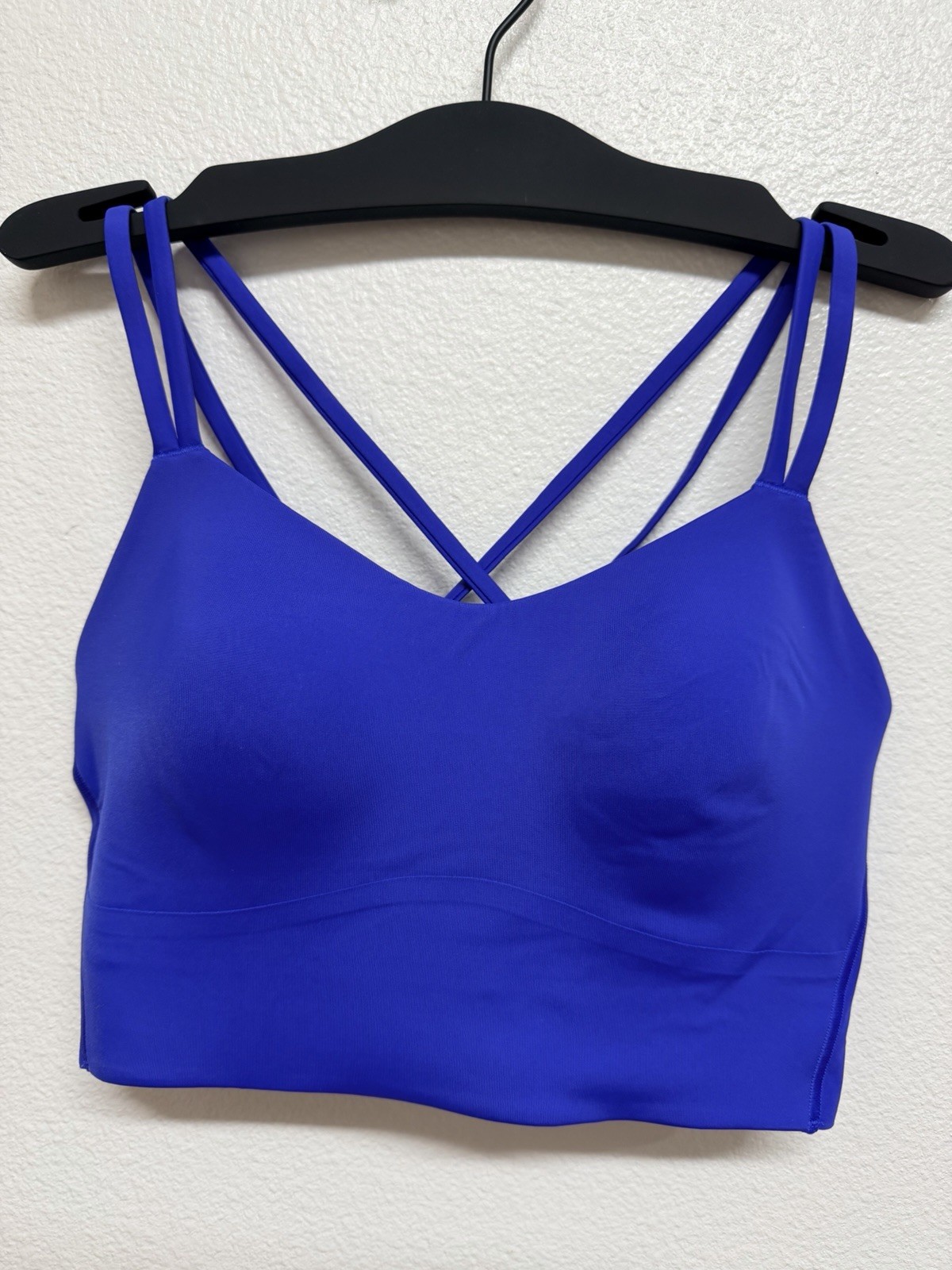lululemon Like a Cloud Longline Sports Bra Blue 8 B/C Light Crossback