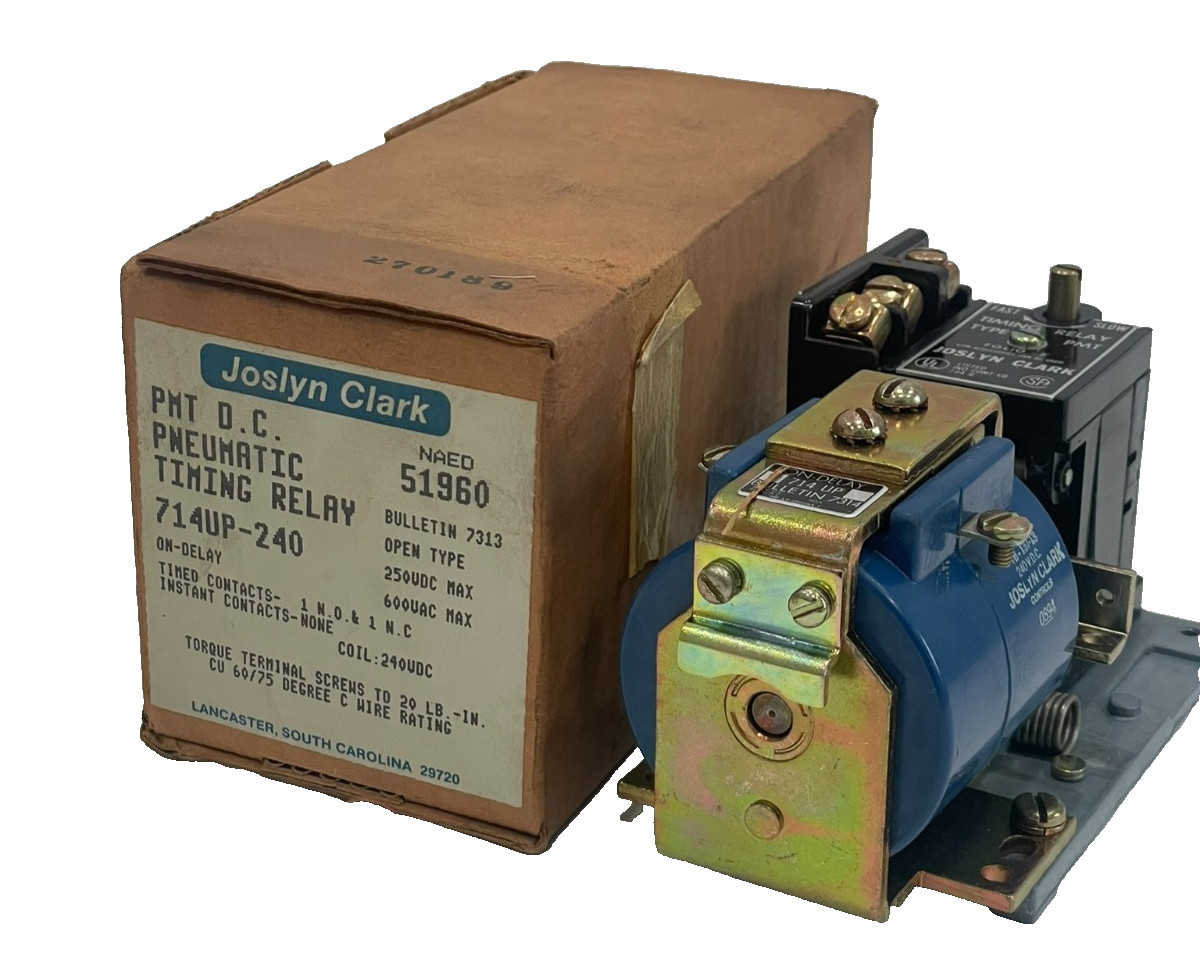 NEW JOSLYN CLARK CONTROLS 714UP-240 PNEUMATIC TIMING RELAY 714UP240 NEW JOSLYN CLARK CONTROLS 714UP-240 PNEUMATIC TIMING RELAY 714UP240