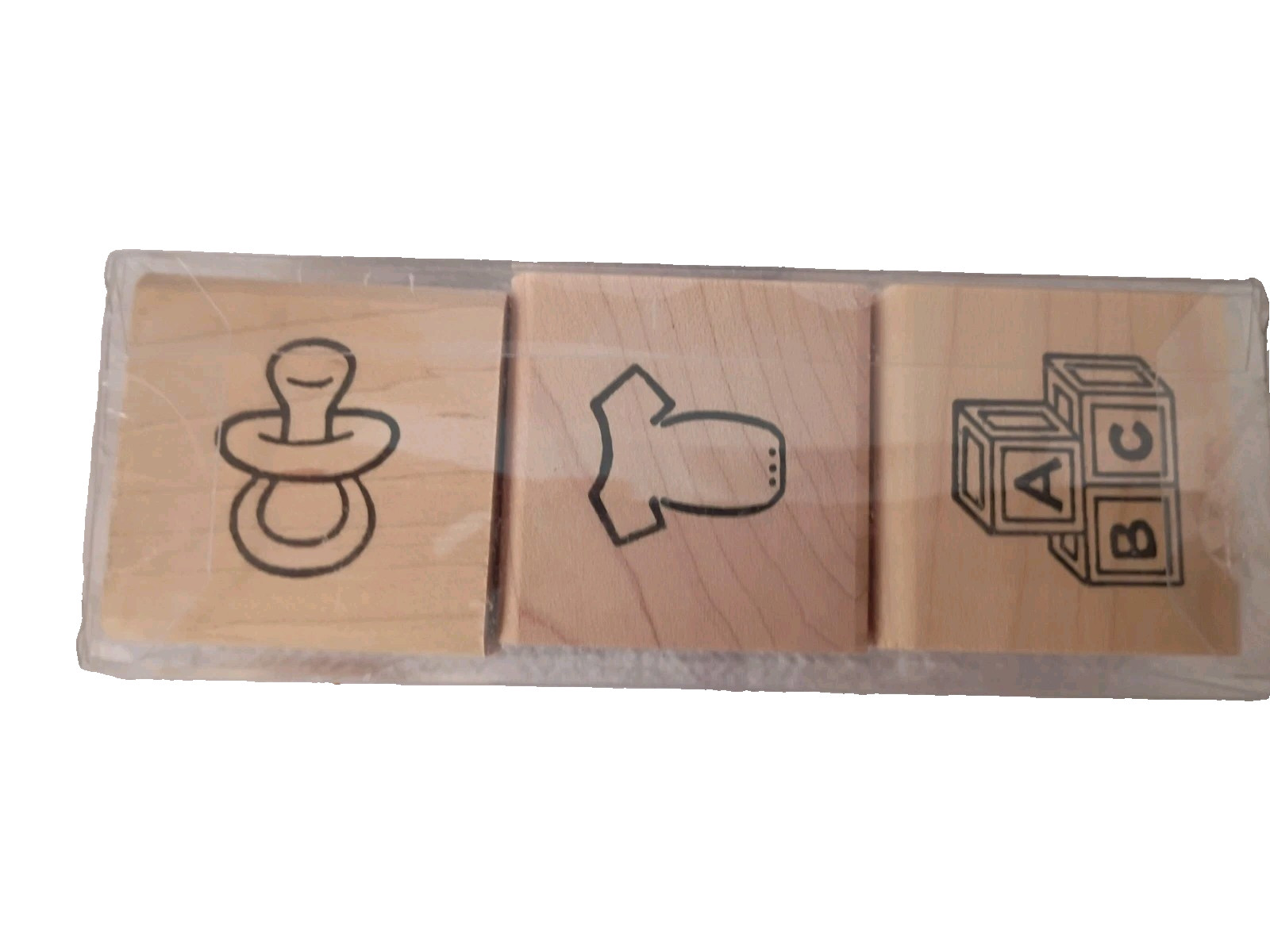 Simply Stamped 2002 Baby Rubber Stamp Set Wood Block Baby Nursery 3pc Vtg Simply Stamped 2002 Baby Rubber Stamp Set Wood Block Baby Nursery 3pc Vtg