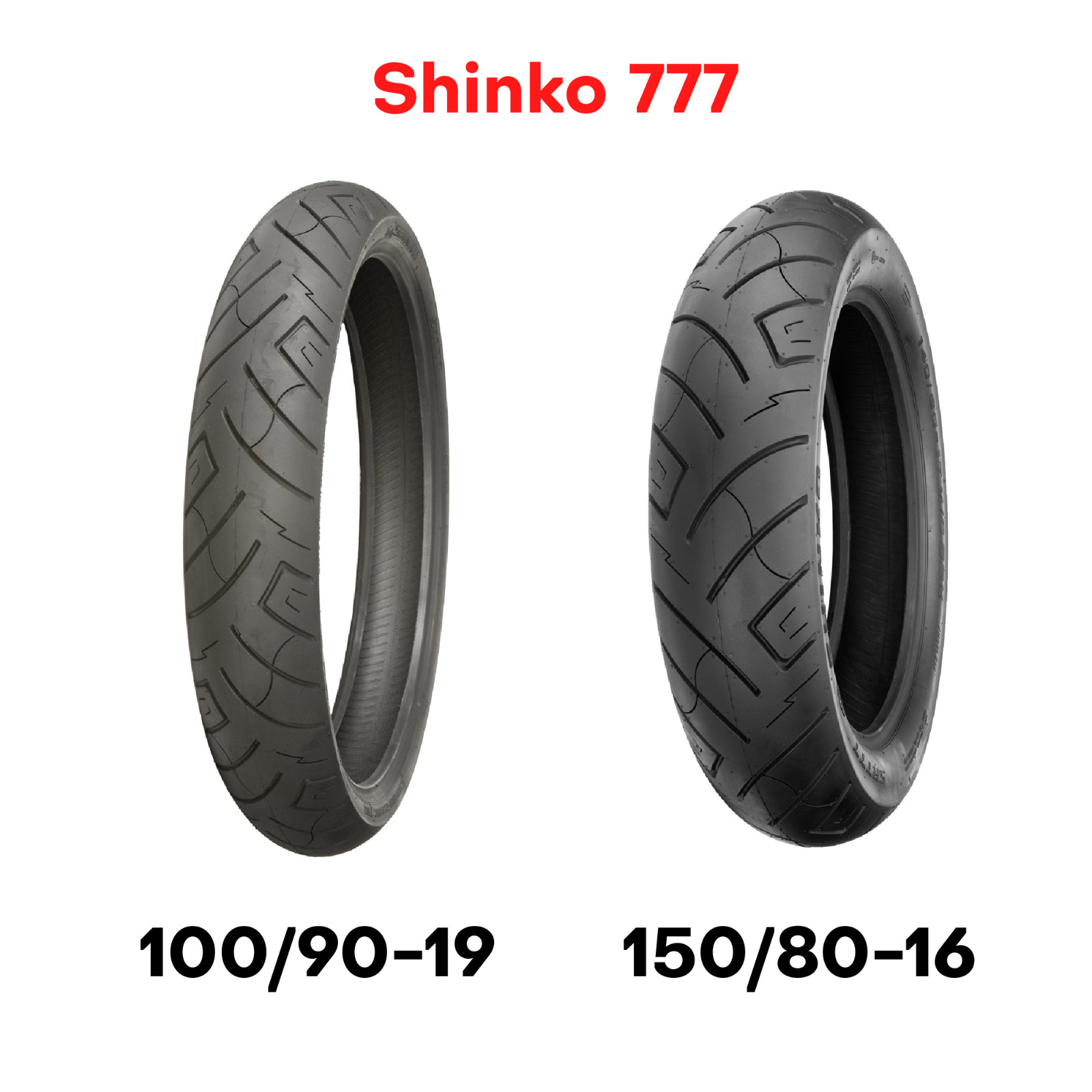 New Shinko 777 SR777 Motorcycle Tire Set Front + Rear 100/90-19 150/80-16 150 16