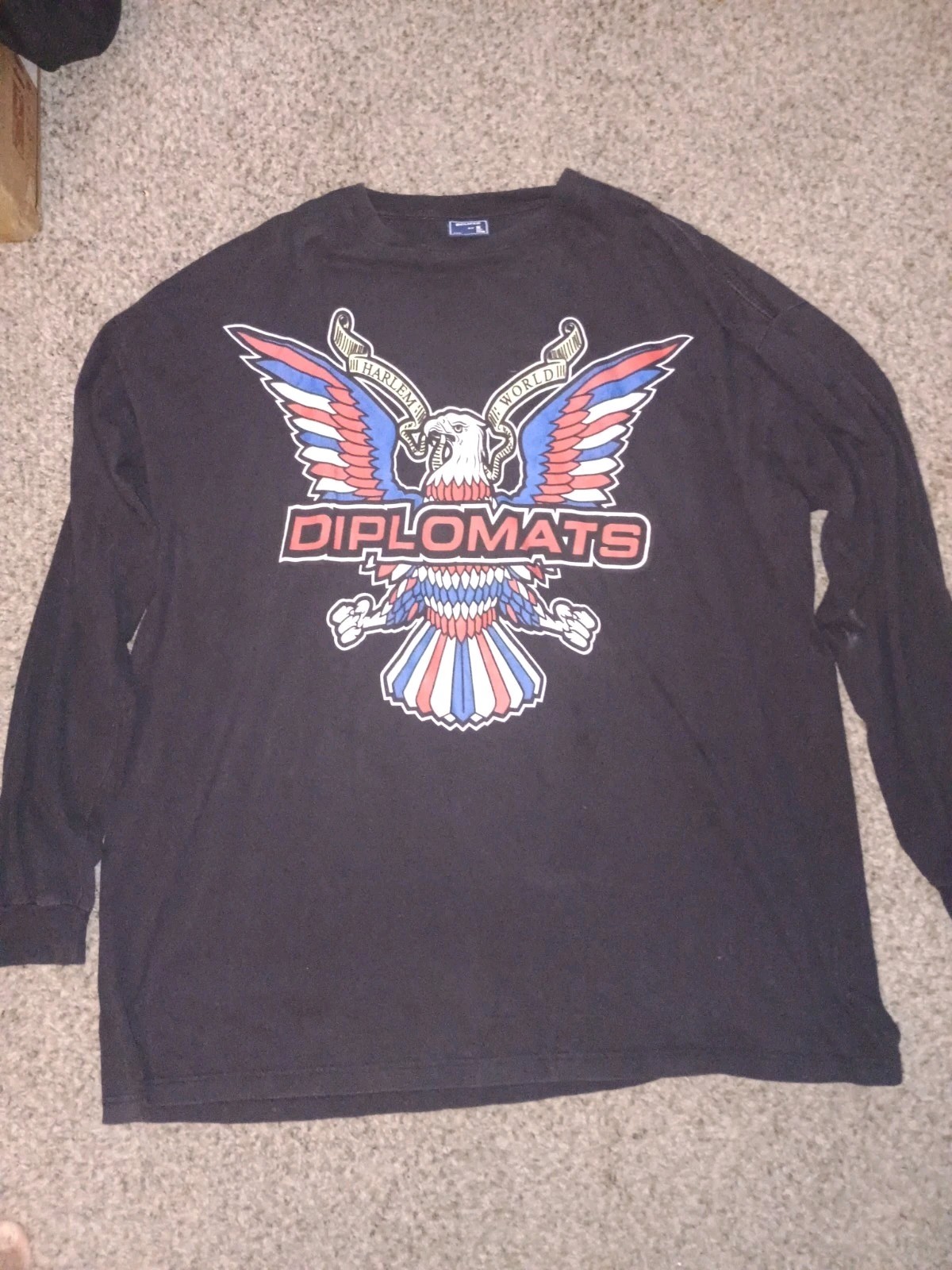 VINTAGE DIPLOMATS DIPSET HARLEM WORLD LONG SLEEVE RAP T-SHIRT sz 3XL VINTAGE DIPLOMATS DIPSET HARLEM WORLD LONG SLEEVE RAP T-SHIRT sz 3XL