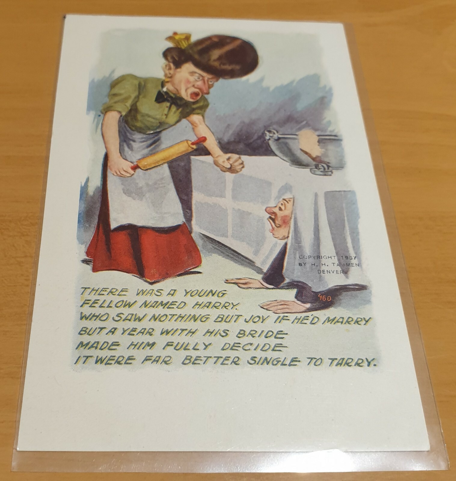 Antique Embossed Postcard H. H. Tammen Denver Marriage Humor 1907 Unposted Antique Embossed Postcard H. H. Tammen Denver Marriage Humor 1907 Unposted