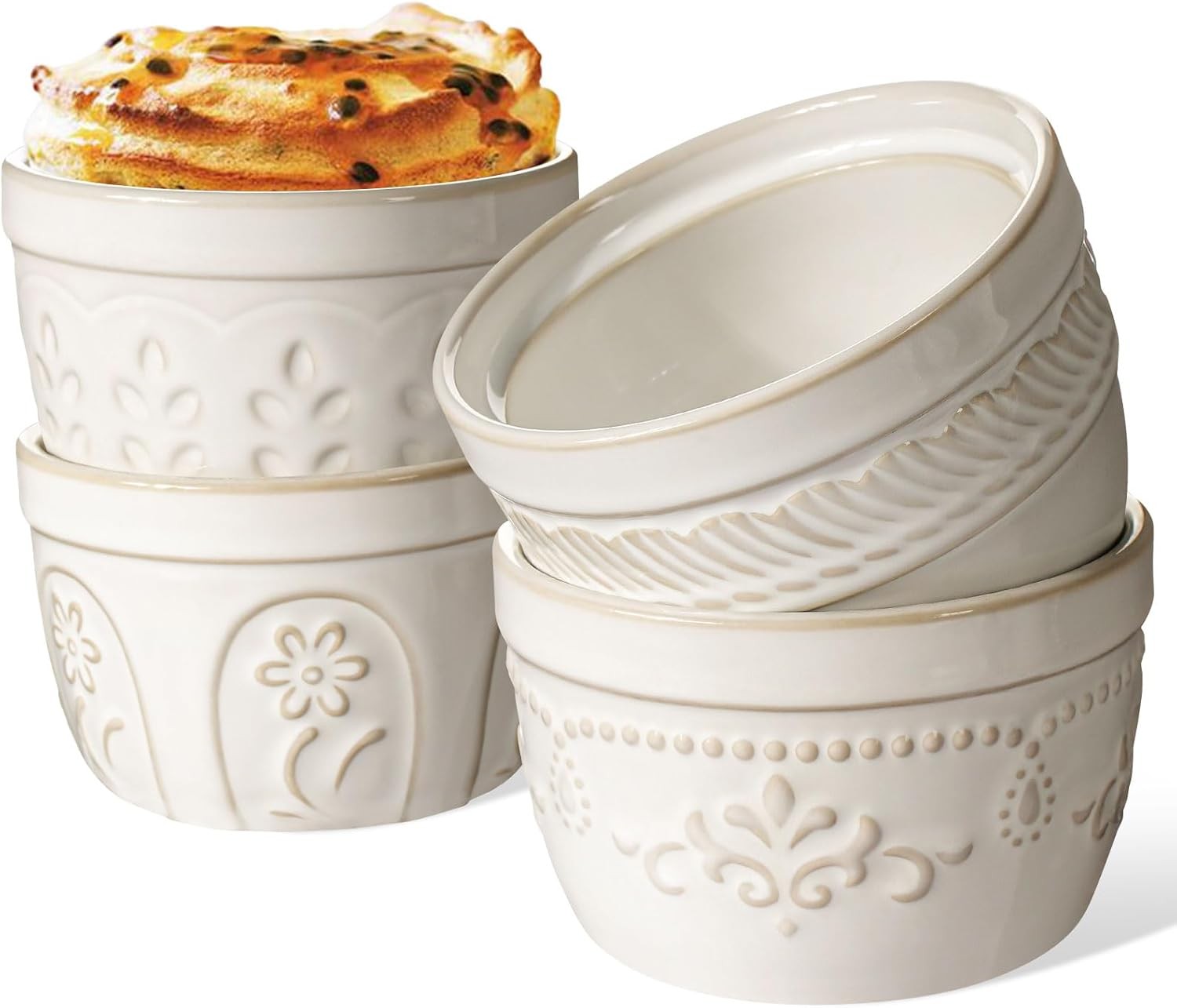 Oven-safe caramel pudding molds, 4-piece set (8 oz) Oven-safe caramel pudding molds, 4-piece set (8 oz)