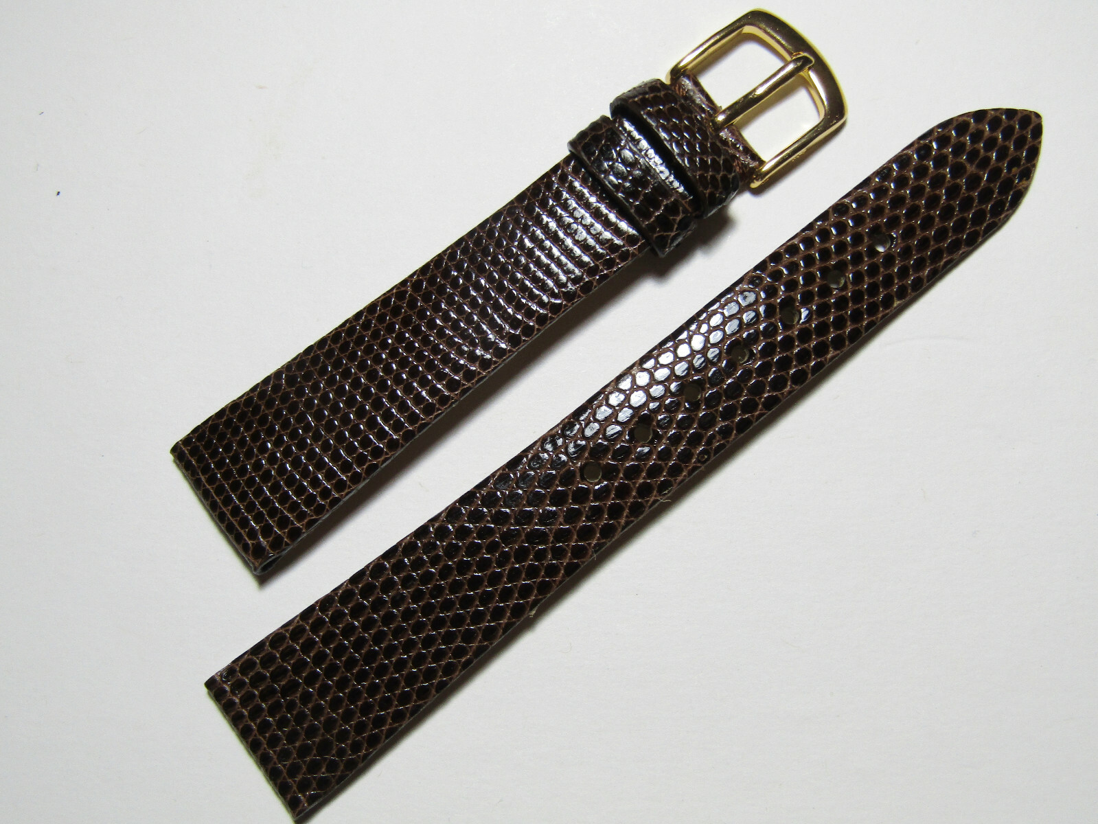 Hadley-Roma MS700 17mm Watch Strap Men's Brown Genuine Lizard