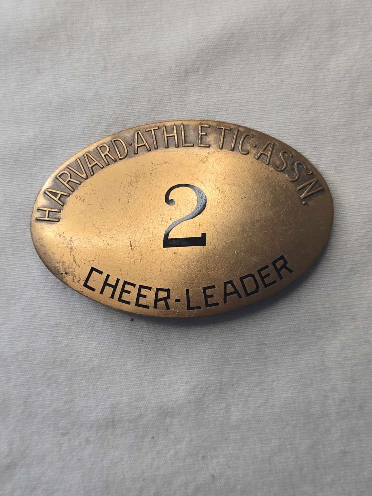 VERY RARE 1920s VTG HARVARD UNIVERSITY BRASS FOOTBALL CHEERLEADER BADGE PIN VERY RARE 1920s VTG HARVARD UNIVERSITY BRASS FOOTBALL CHEERLEADER BADGE PIN