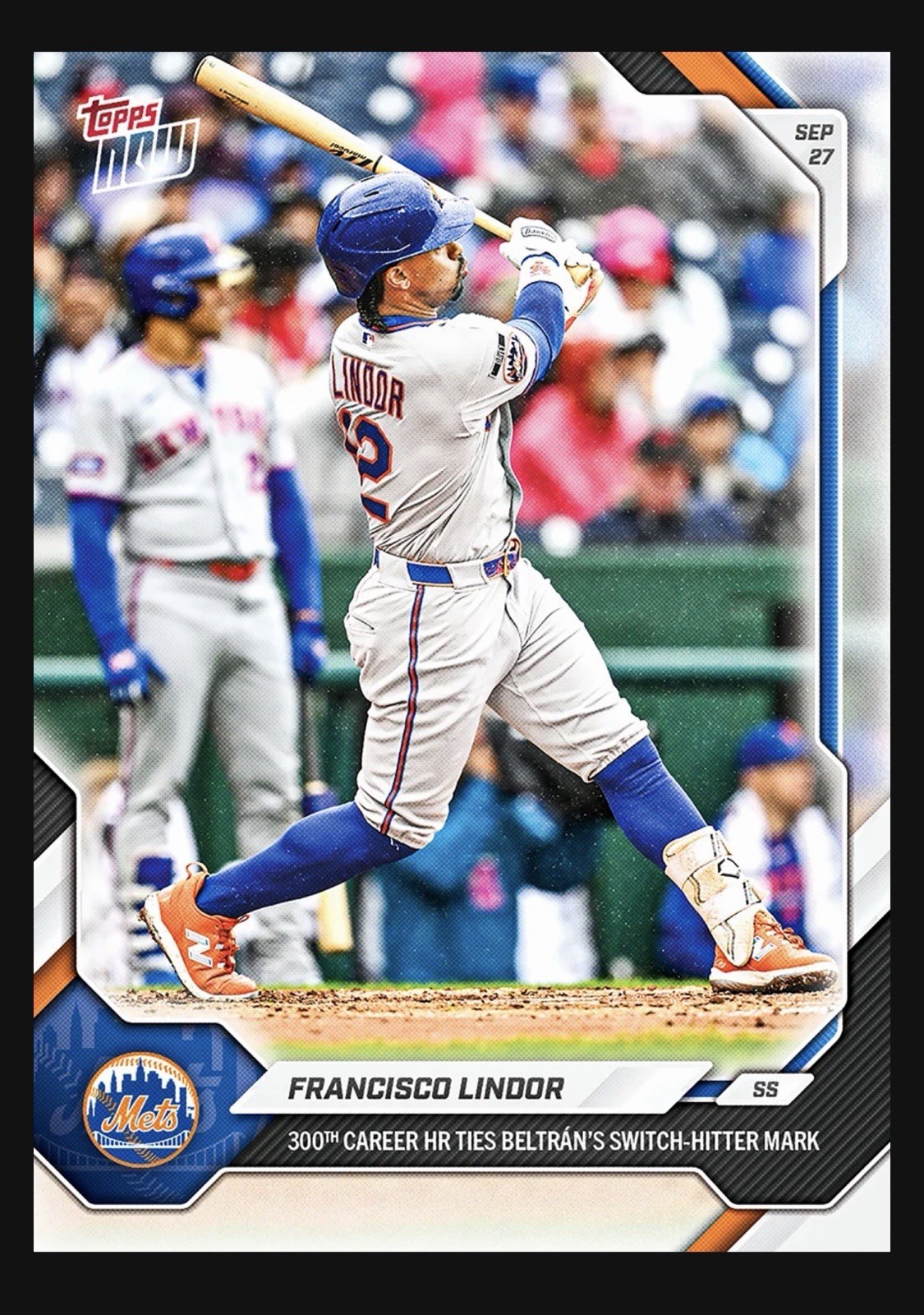 Francisco Lindor 2026 MLB Topps NOW #730 Mets 300th Career Home Run PRESALE Francisco Lindor 2026 MLB Topps NOW #730 Mets 300th Career Home Run PRESALE