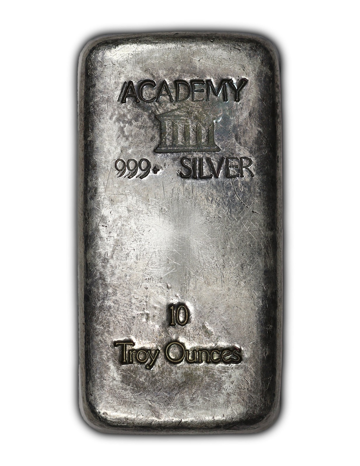 Vintage Academy 10 oz .999 Fine Silver Poured Loaf Bar