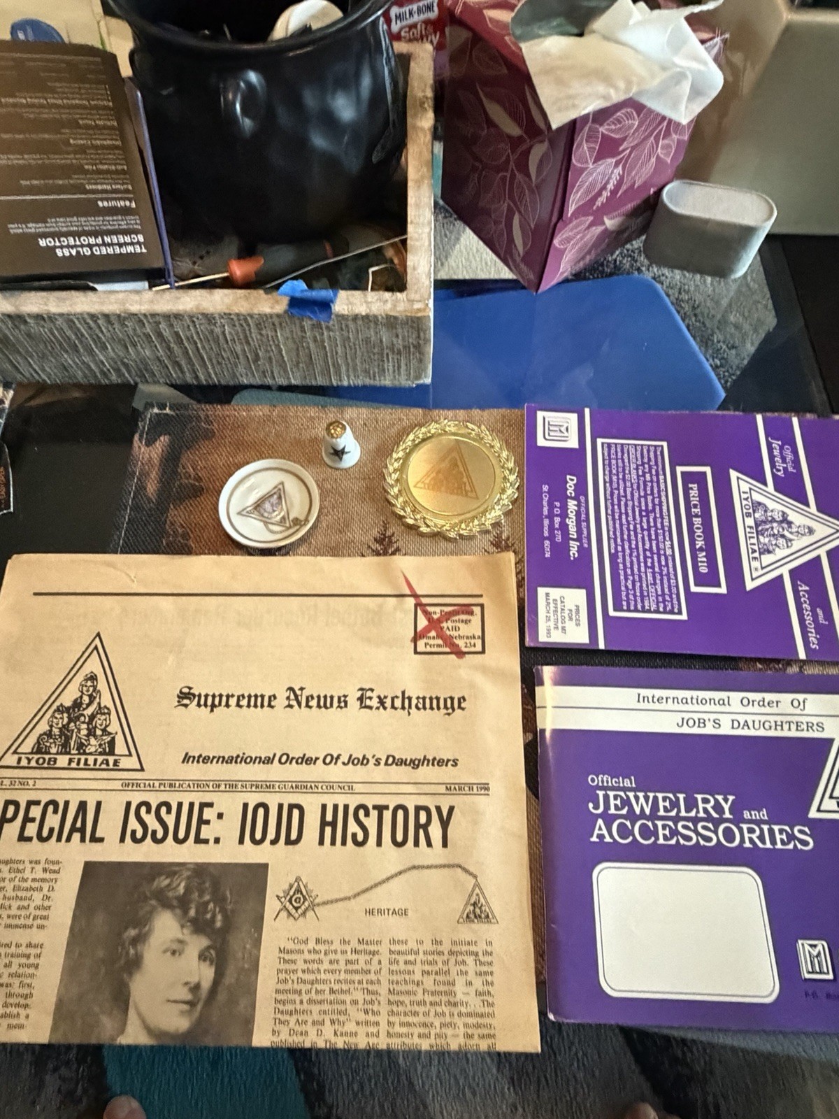 Job’s Daughters Eastern Star Vintage Ephemera Lot Masonic Freemason Collectibles