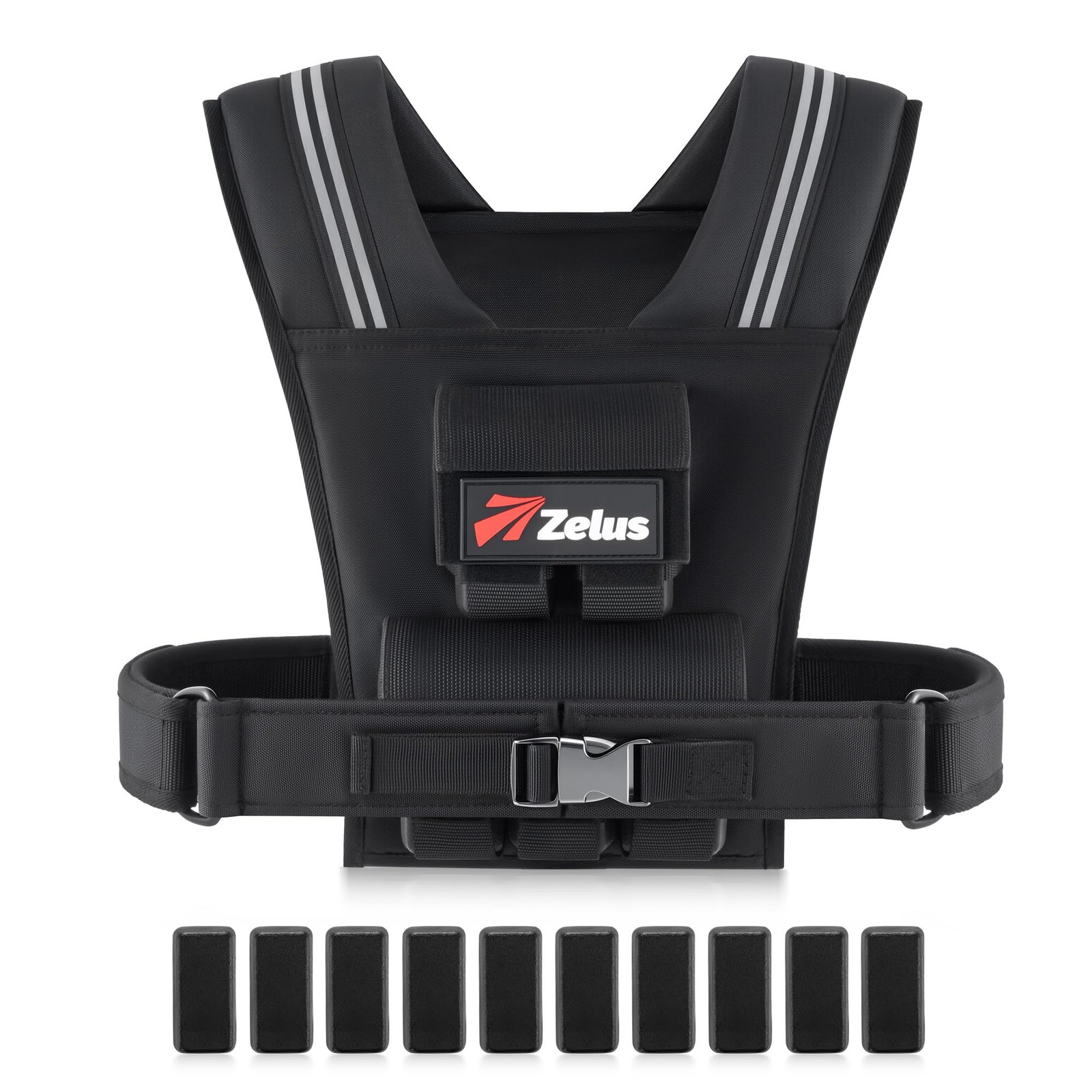 Weighted Vest Men, 23lbs/36lbs/45lbs Adjustable Weight Vest with 10/16/20 rem...