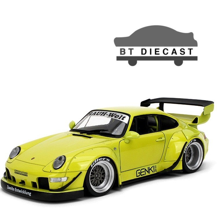 JADA PINK SLIPS PORSCHE RAUH WELT BEGRIFF RWB GENKI 1/18 LIME GREEN 36472