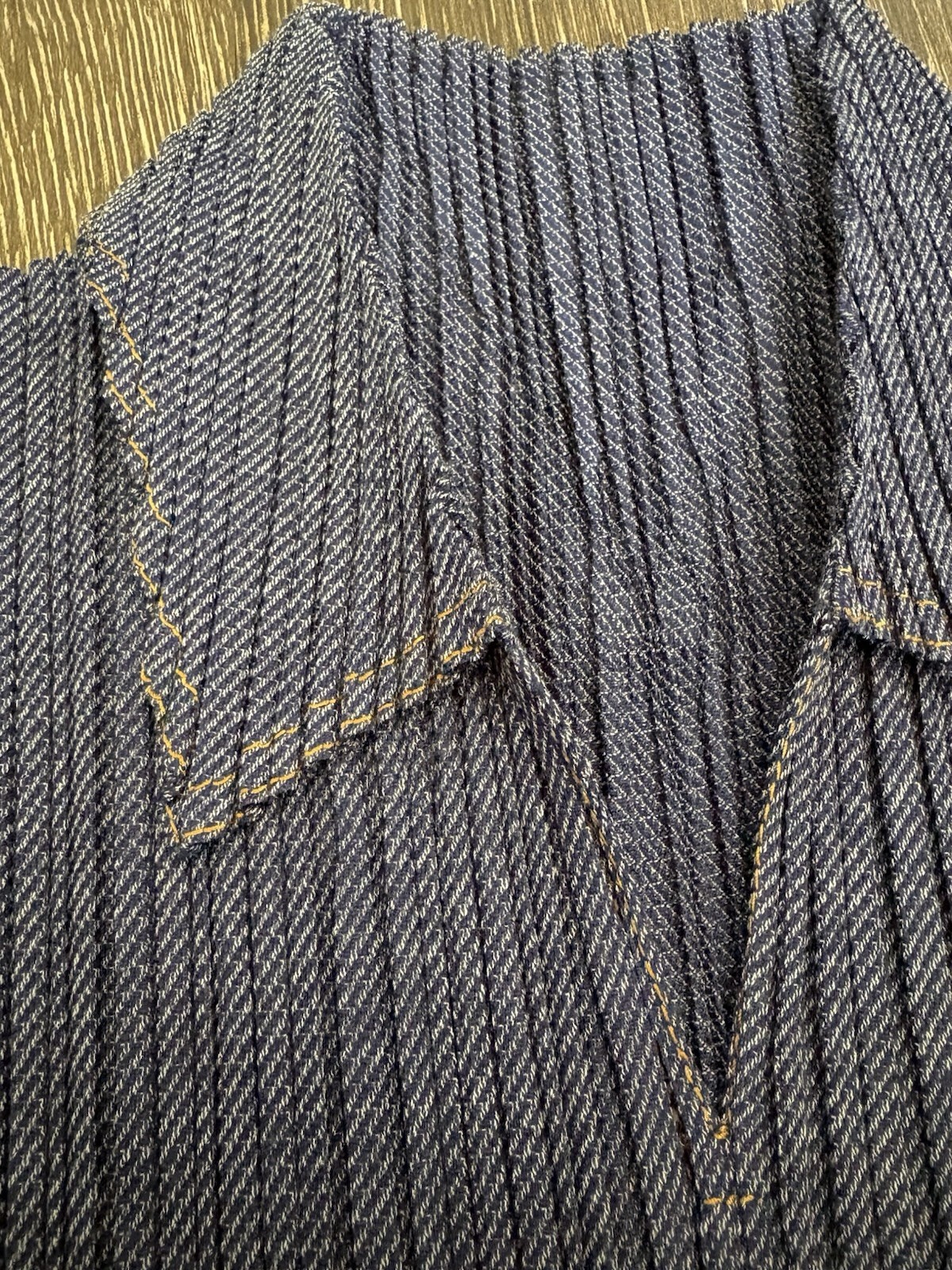 issey miyake pleats please Long Sleeves top Denim Print Size 3 Rare issey miyake pleats please Long Sleeves top Denim Print Size 3 Rare