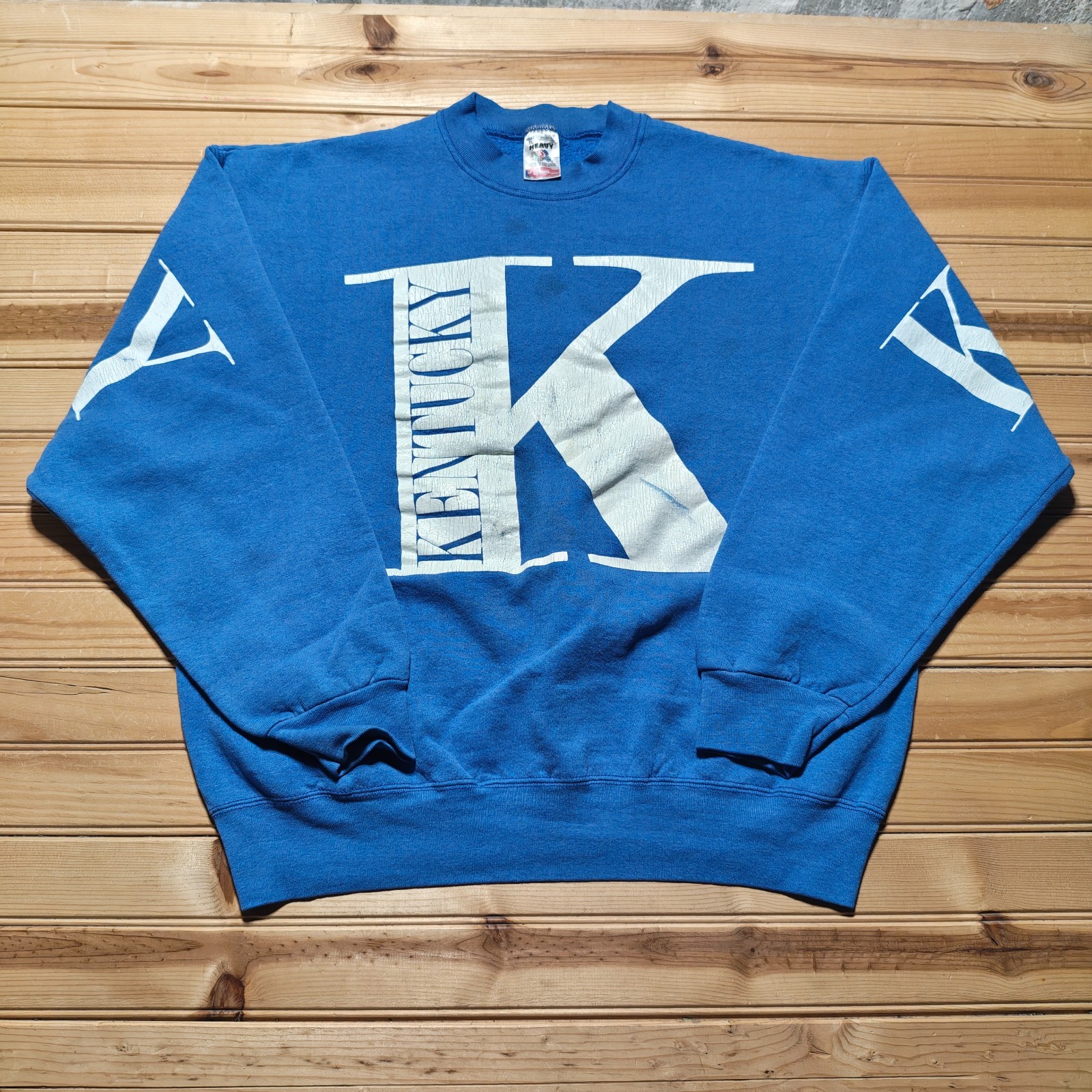 Vintage 90s Kentucky Wildcats NCAA Sports Crewneck Pullover Sweatshirt USA - XL
