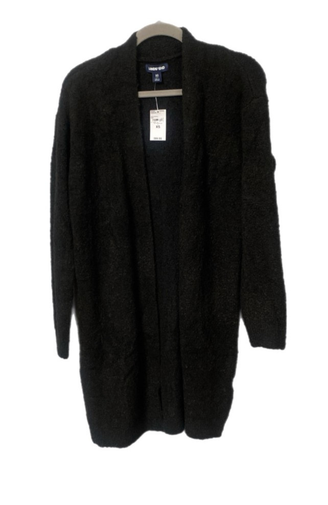 Lands’ End Women's Open Front, Cardigan, Black, XS & Med, NWT SHIPS FREE Lands’ End Women's Open Front, Cardigan, Black, XS & Med, NWT SHIPS FREE