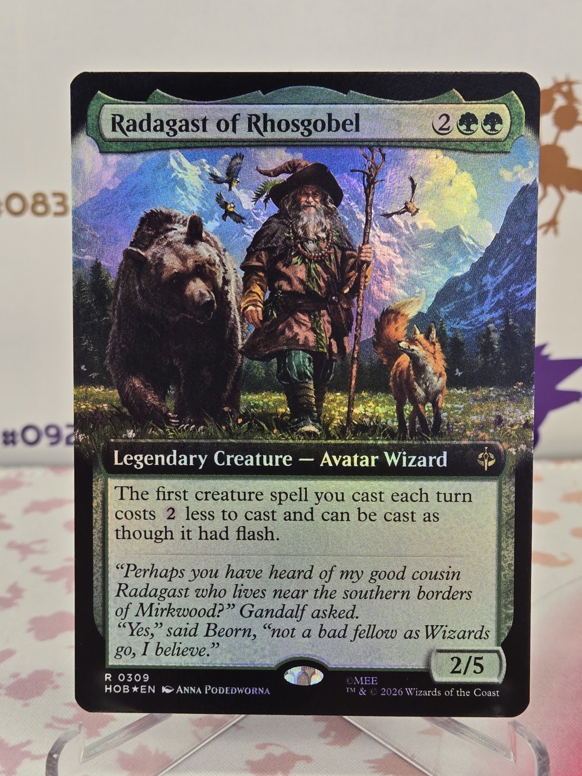 MTG - Radagast of Rhosgobel (Extended Art) Foil - The Hobbit MTG - Radagast of Rhosgobel (Extended Art) Foil - The Hobbit
