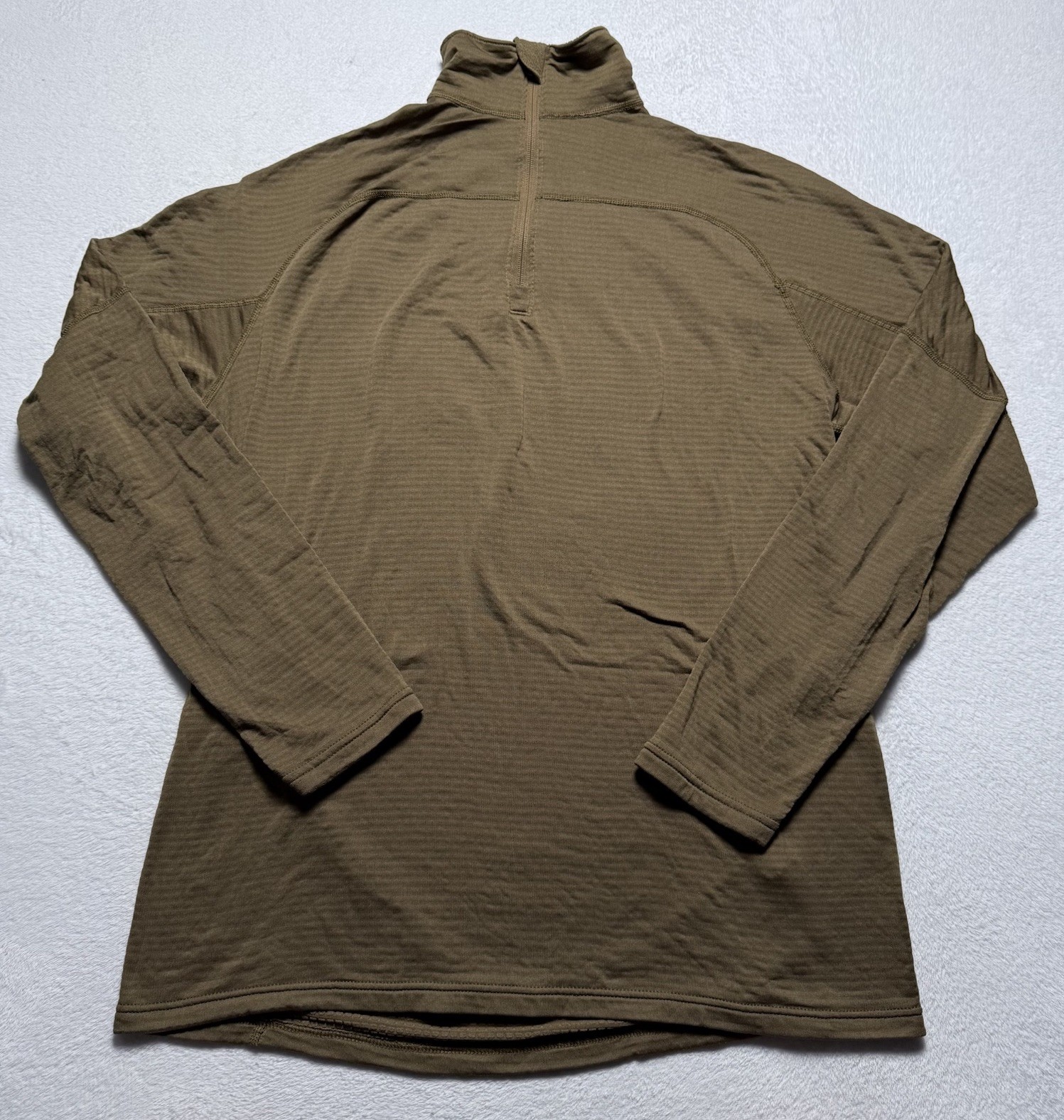 Massif PCU Level 2 Pullover Top Mens XL Long Coyote Brown Grid Fleece Military Massif PCU Level 2 Pullover Top Mens XL Long Coyote Brown Grid Fleece Military