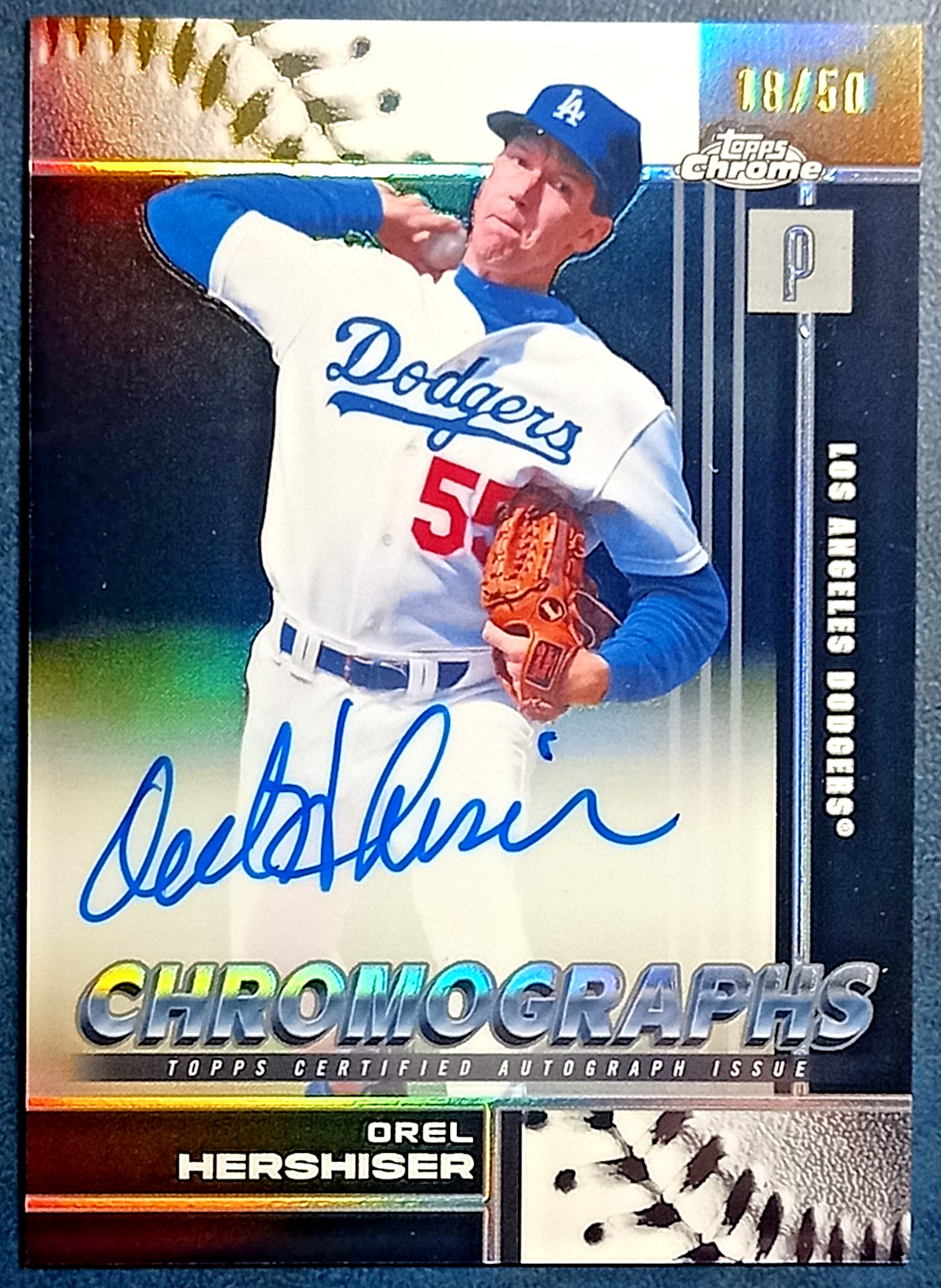 OREL HERSHISER 2026 TOPPS CHROME CHROMOGRAPHS AUTO #CHR-OH 18/50 SP DODGERS