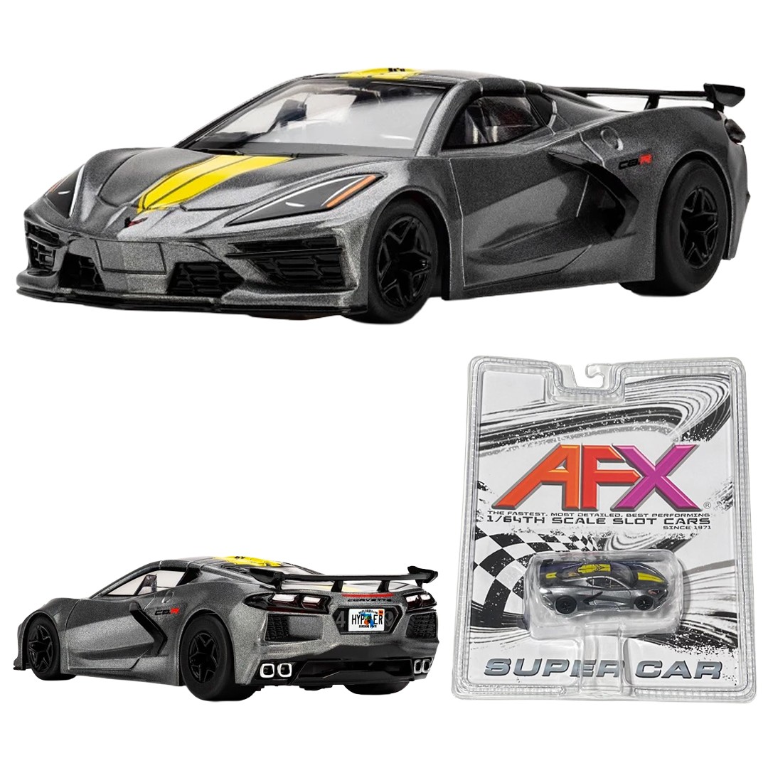 AFX 22107 Mega-G+ Corvette C8 Hypersonic Grey 2022 HO Slot Car