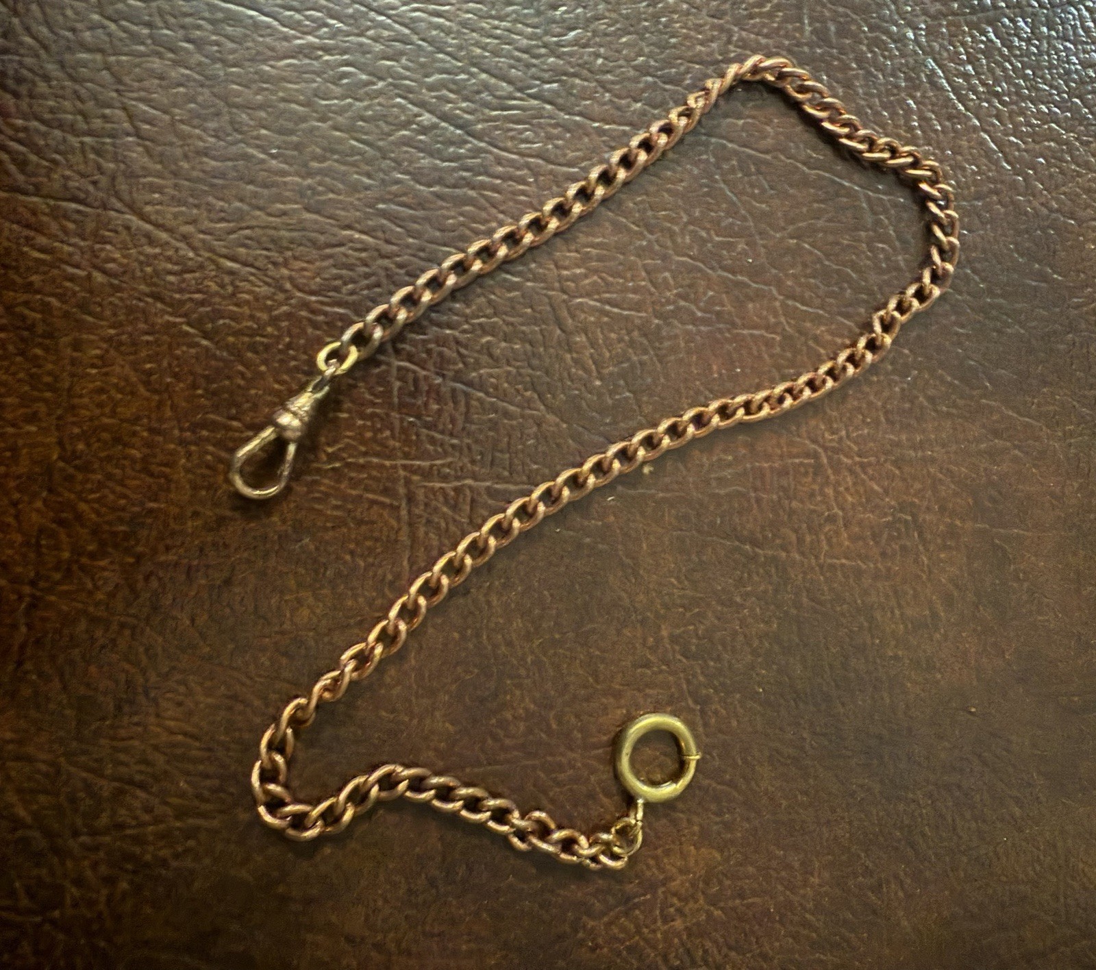 Vintage 1960s Gold Copper Tone Pocket Watch Chain 14 Vintage 1960s Gold Copper Tone Pocket Watch Chain 14