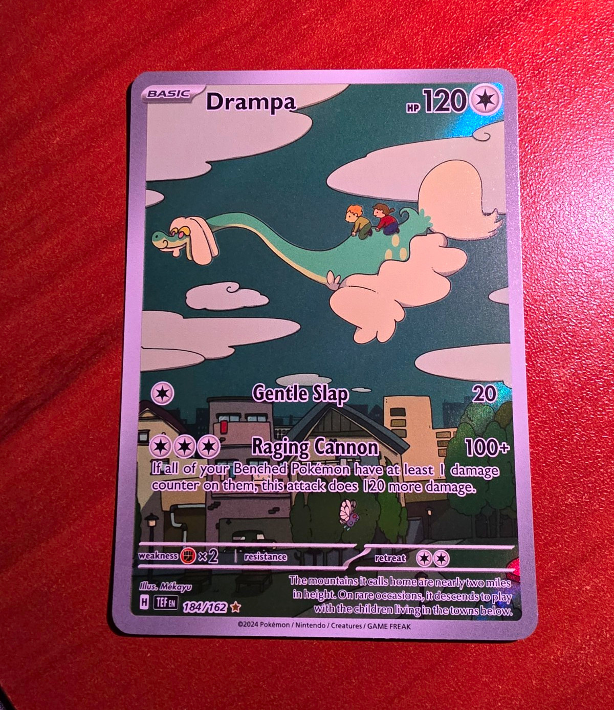 The Pokémon Company Pokemon TCG Drampa 184/162 SV05 Temporal Forces IR Holo EN The Pokémon Company Pokemon TCG Drampa 184/162 SV05 Temporal Forces IR Holo EN