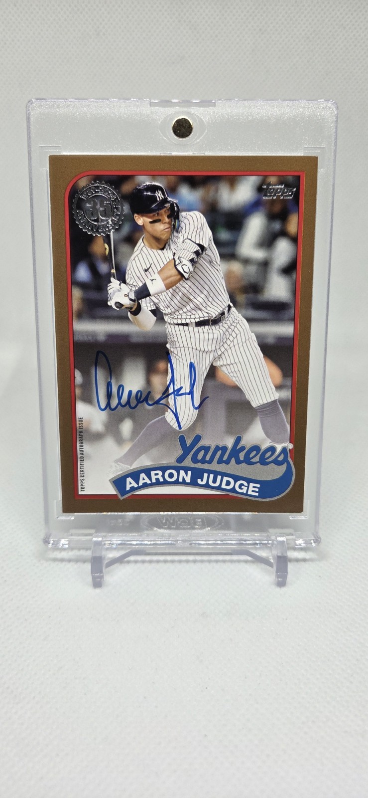 2024 Topps Aaron Judge 1989 35th Anniversary Auto Autograph Gold #/50 Yankees 2024 Topps Aaron Judge 1989 35th Anniversary Auto Autograph Gold #/50 Yankees