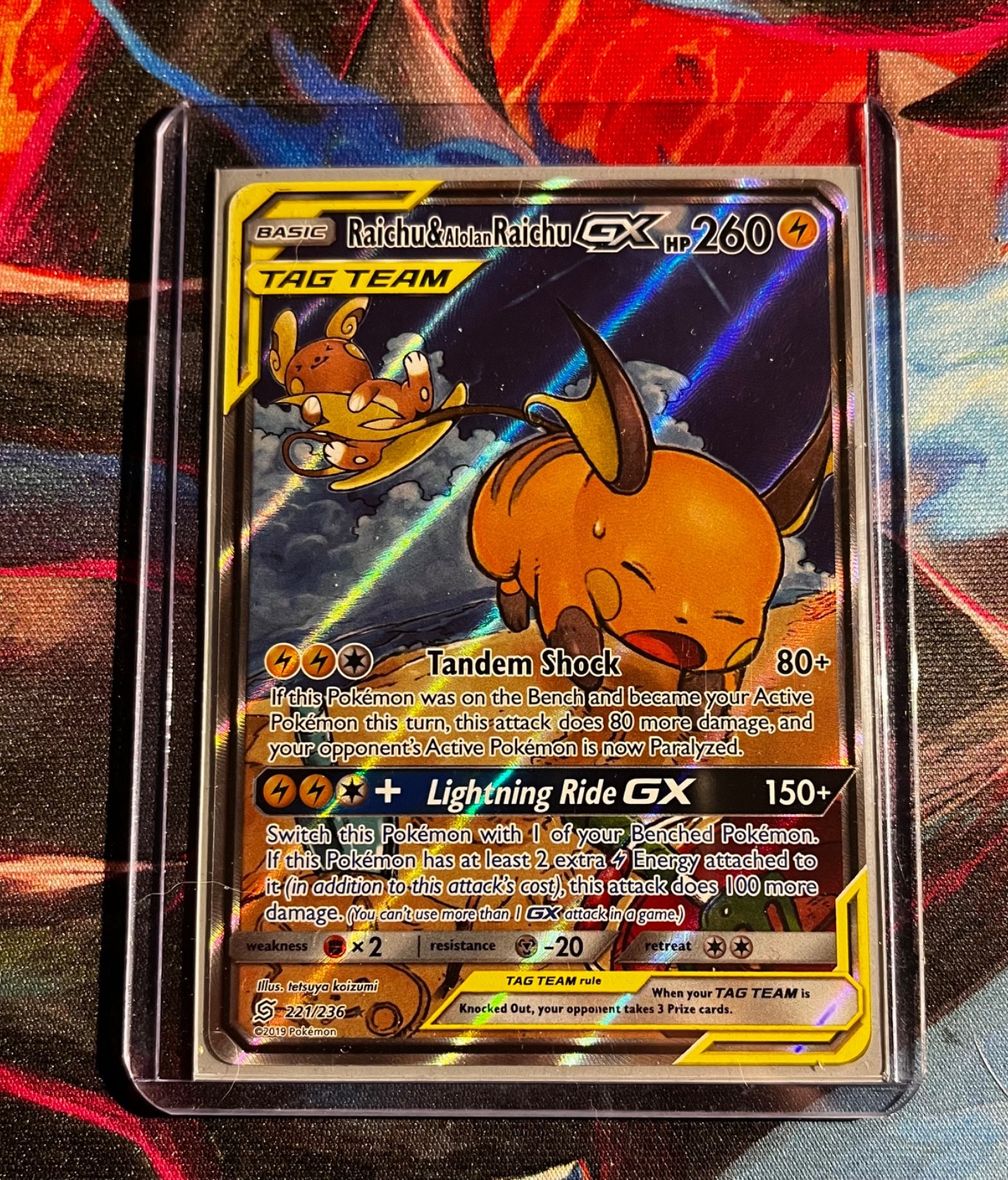 Raichu & Alolan Raichu GX 221/236 - Unified Minds Holo - Pokemon English Raichu & Alolan Raichu GX 221/236 - Unified Minds Holo - Pokemon English