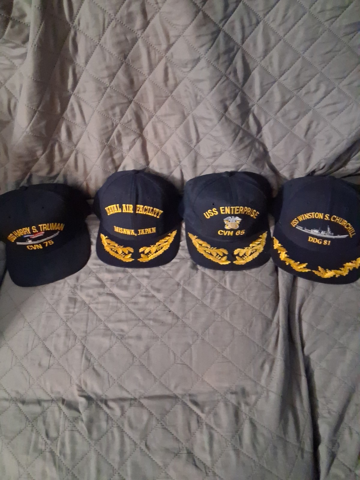 USS Harry S. Truman CVN-75 Navy Embroidered Cap And Others Lot USS Harry S. Truman CVN-75 Navy Embroidered Cap And Others Lot