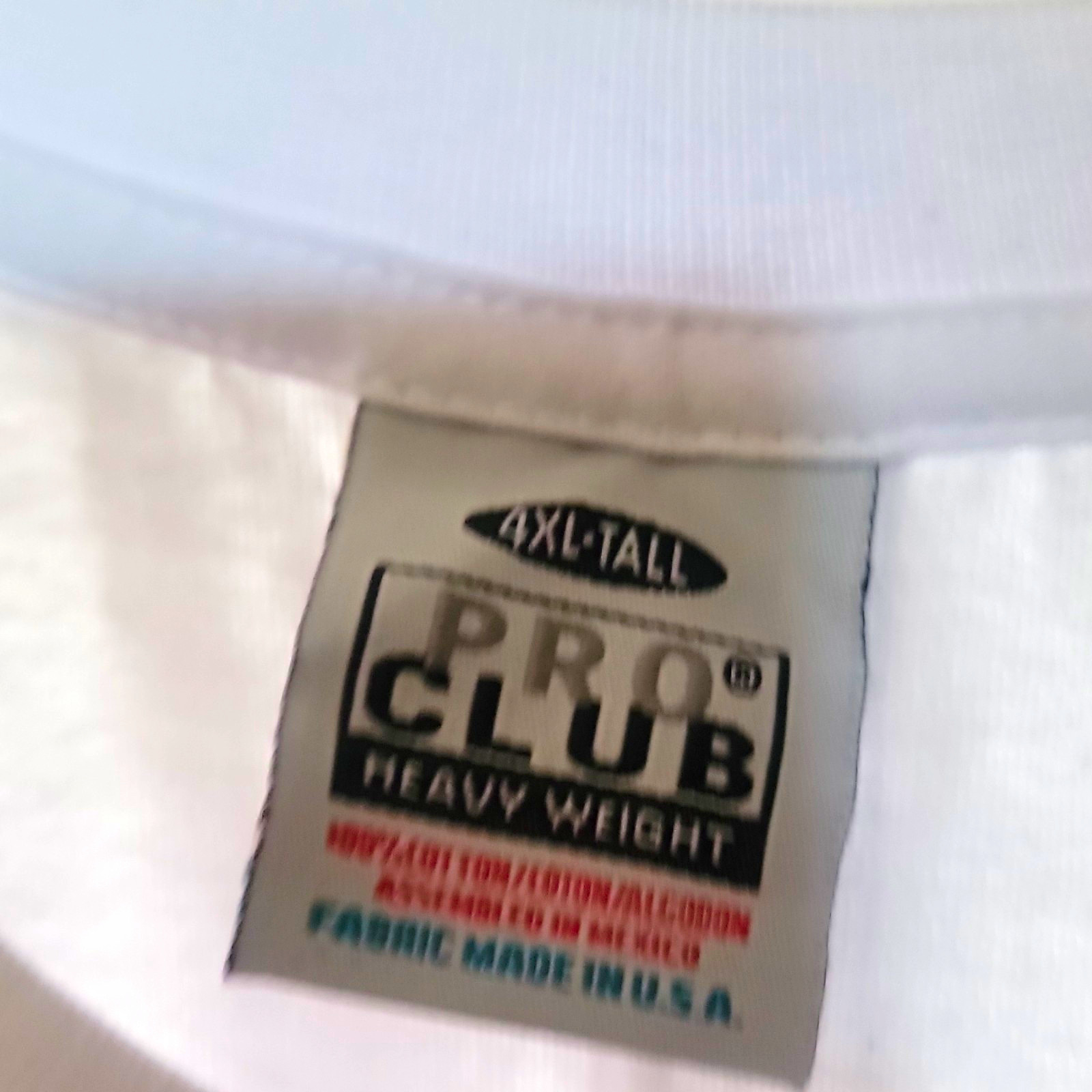 Pro Club Heavyweight Cotton Crew Neck Short Sleeve T-Shirt White 4XL Tall Pro Club Heavyweight Cotton Crew Neck Short Sleeve T-Shirt White 4XL Tall