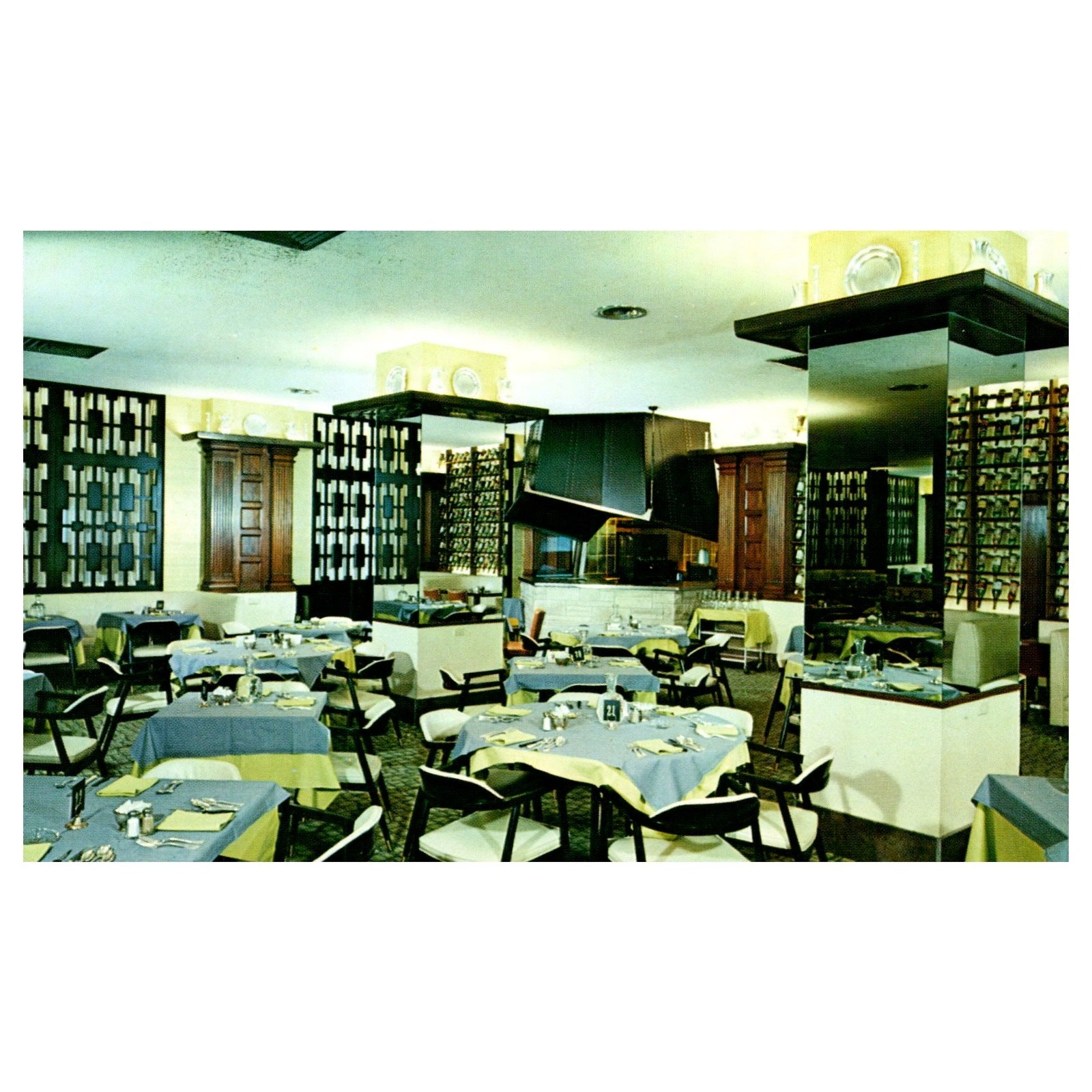Vtg Postcard The Embers MCM Dining Room Hotel McCurdy Evansville Indiana P3-7 Vtg Postcard The Embers MCM Dining Room Hotel McCurdy Evansville Indiana P3-7