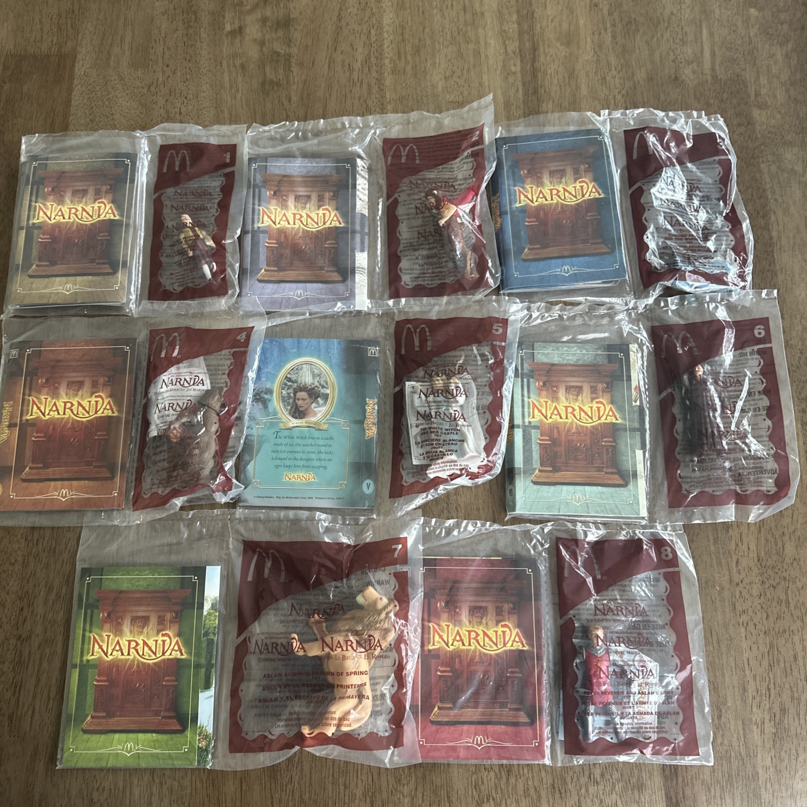 McDonalds 2005 Disney\'s Chronicles of Narnia, Complete Set of 8 New in Package
