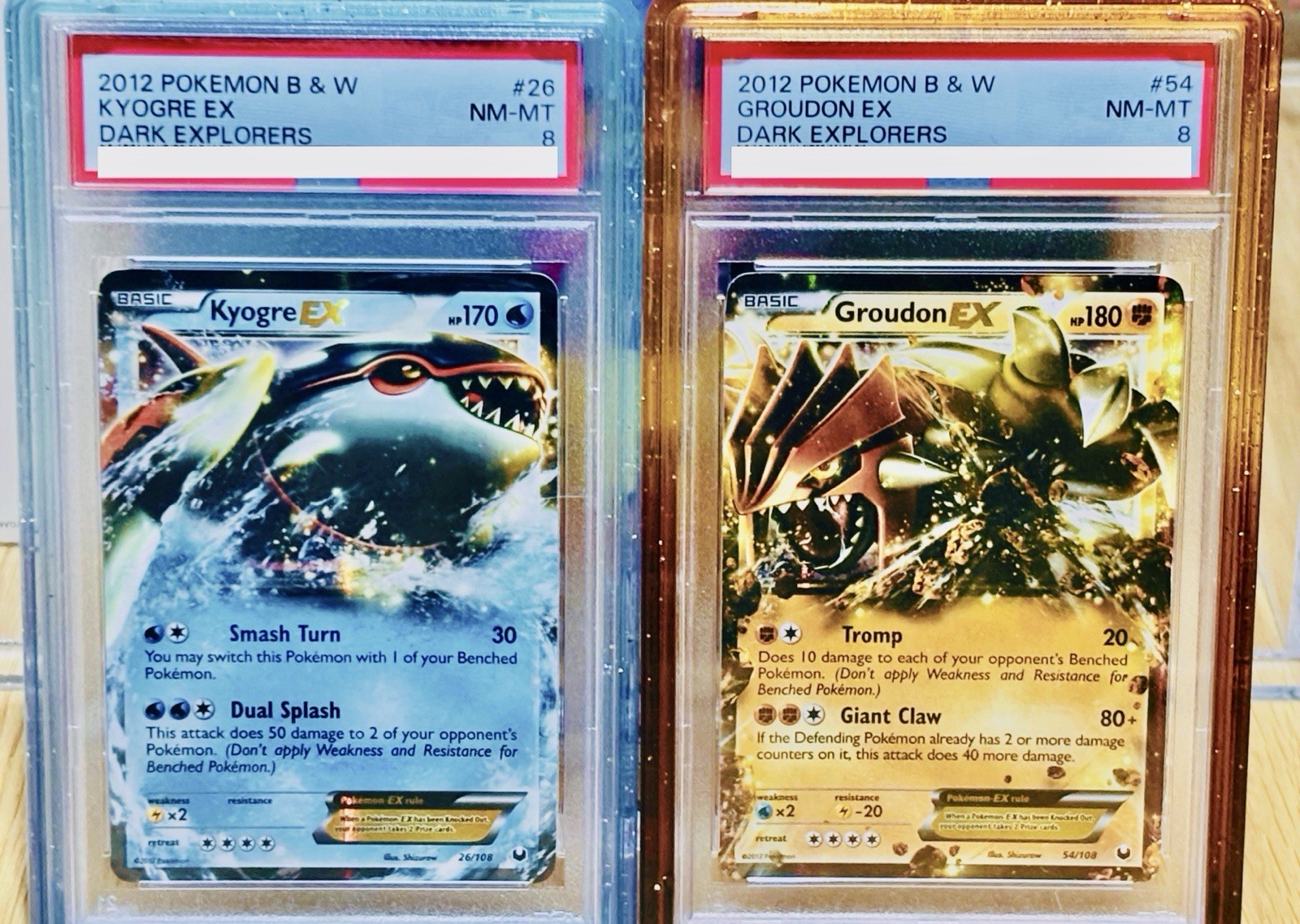 *VERY LOW POP* Groudon EX & Kyogre EX PSA 8 Pokémon B&W — Dark Explorers Pair *VERY LOW POP* Groudon EX & Kyogre EX PSA 8 Pokémon B&W — Dark Explorers Pair